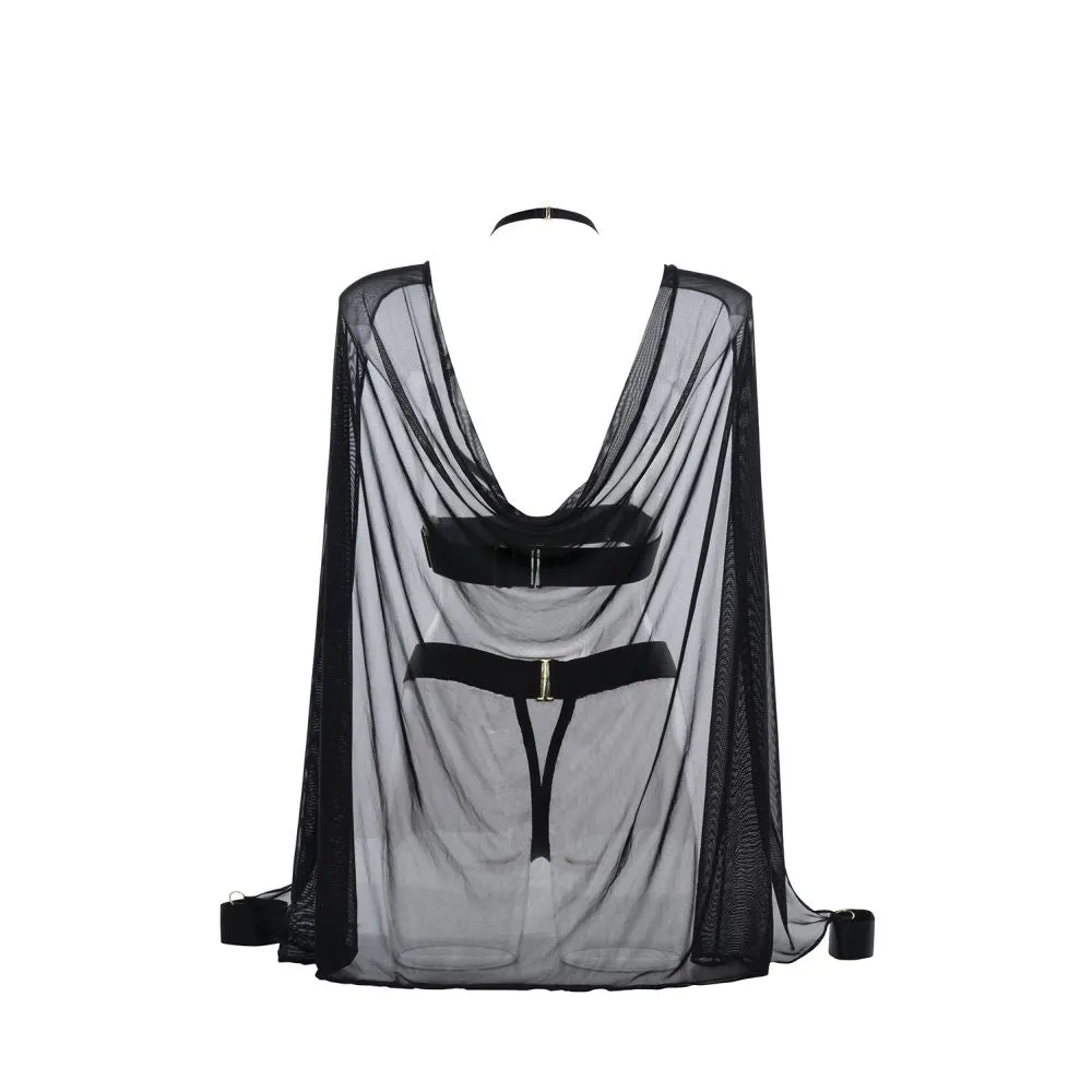Adore - Sweet Little Lies Cape, Harness Top and Panty Set