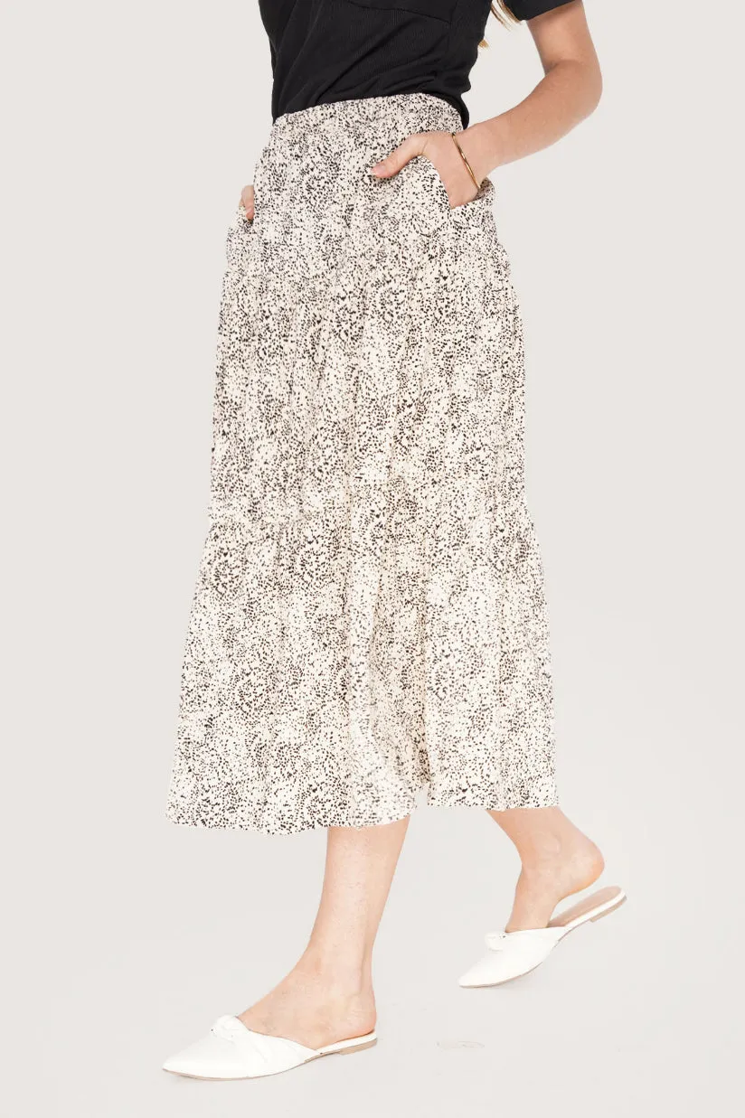 All Over Print Tiered Skirt
