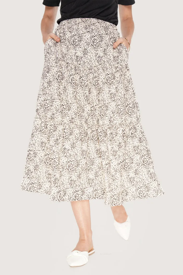 All Over Print Tiered Skirt
