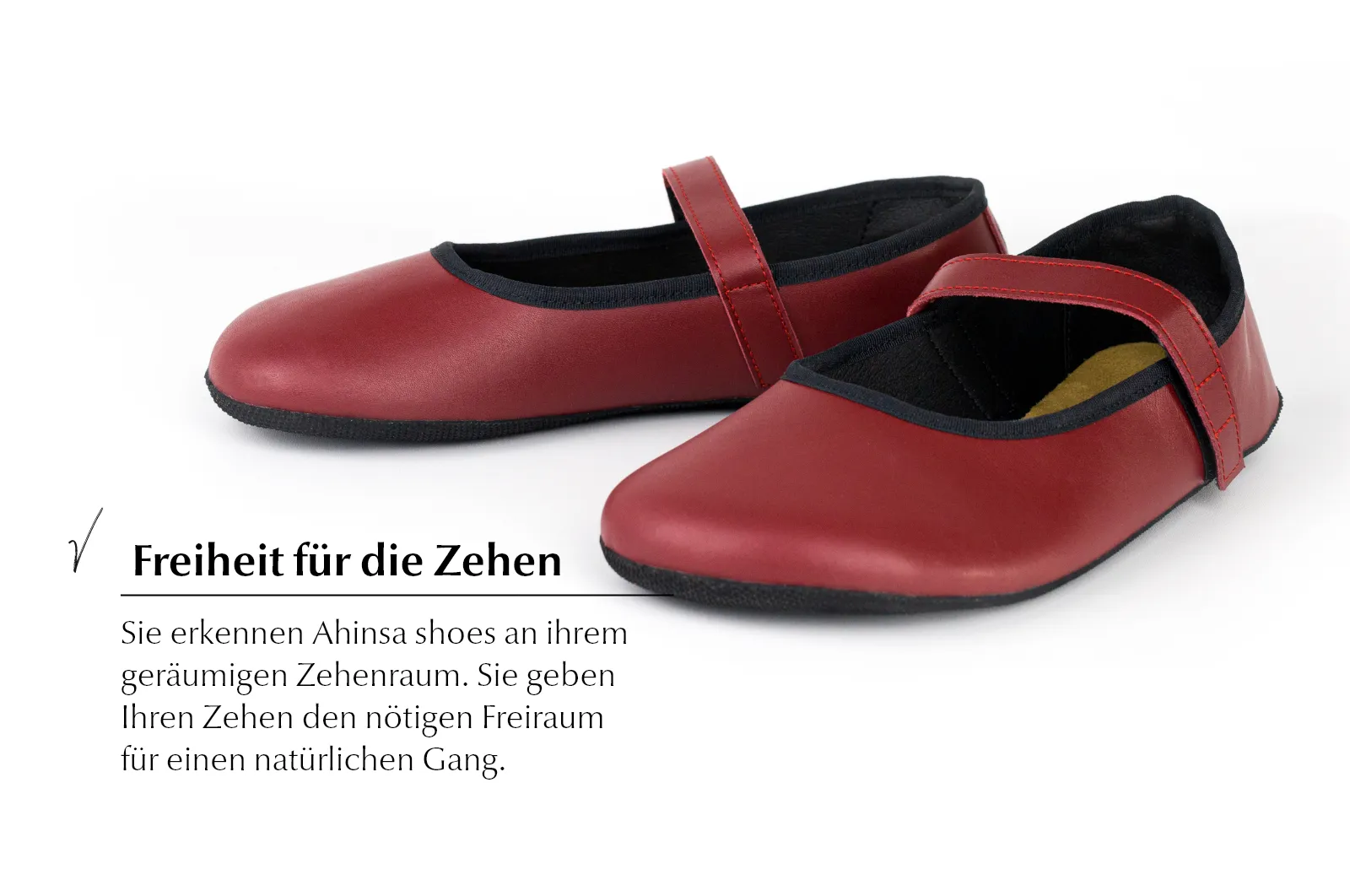 Ananda Barfuß-Ballerinas - Burgunderrot