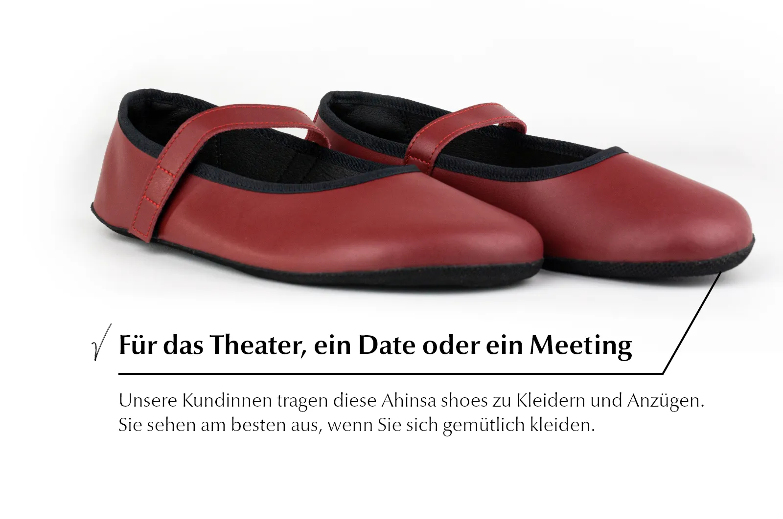 Ananda Barfuß-Ballerinas - Burgunderrot