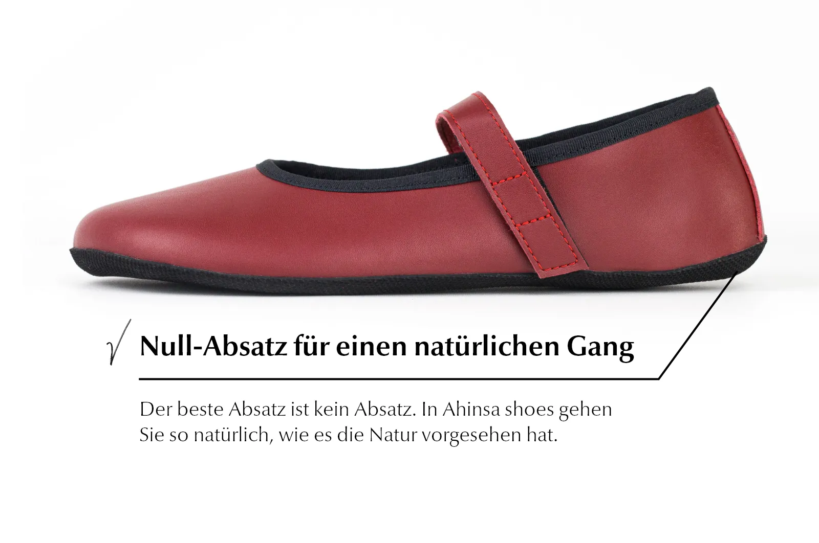 Ananda Barfuß-Ballerinas - Burgunderrot