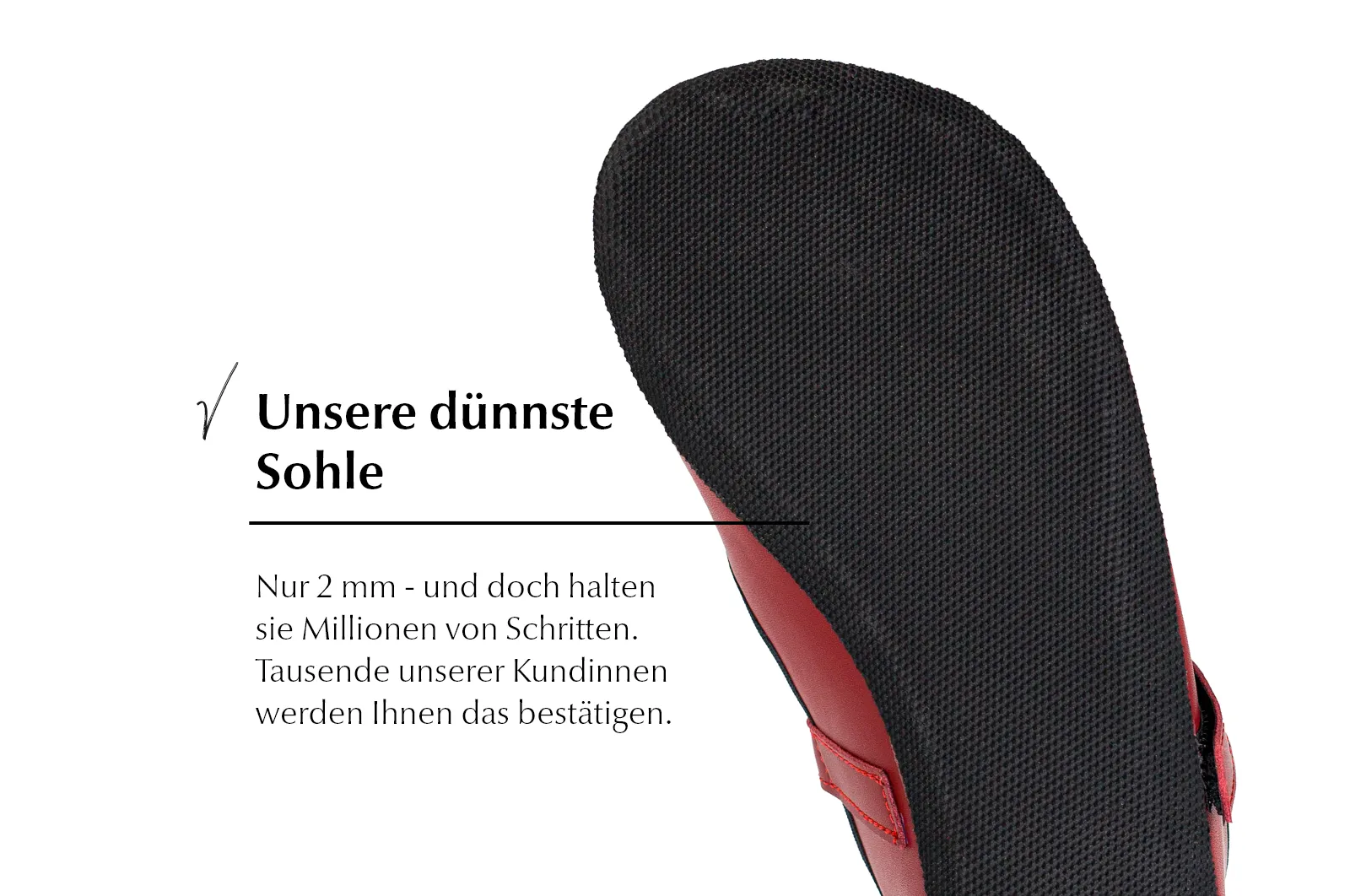 Ananda Barfuß-Ballerinas - Burgunderrot