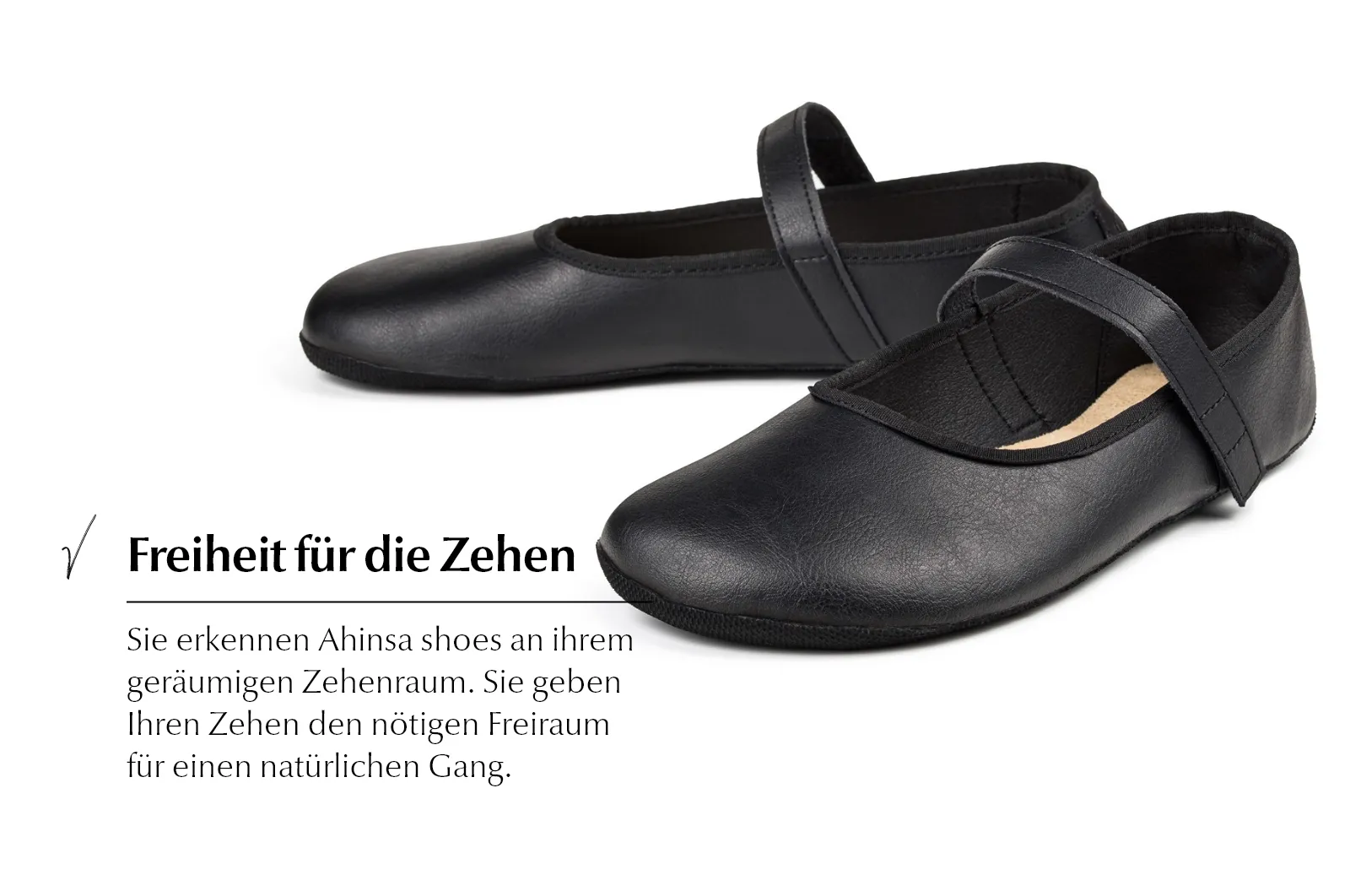 Ananda Barfuß-Ballerinas - Schwarz