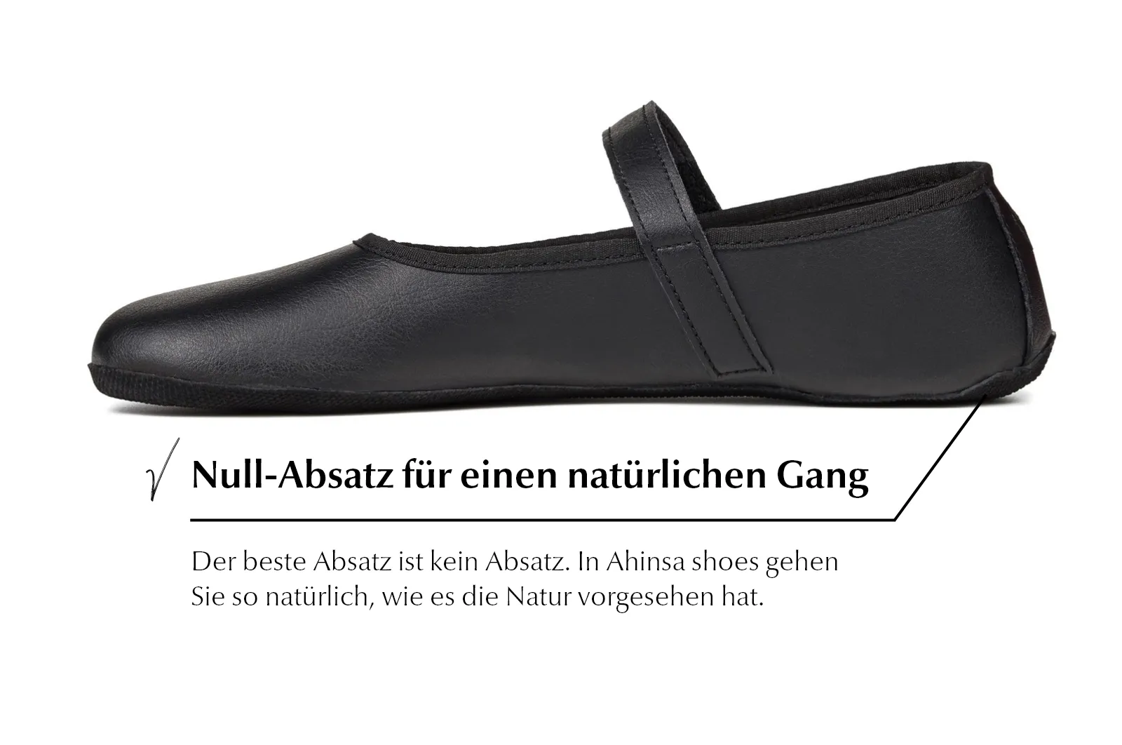 Ananda Barfuß-Ballerinas - Schwarz