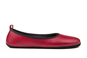 Ananda Extra-Schmale Barfuß-Ballerinas - Burgunderrot