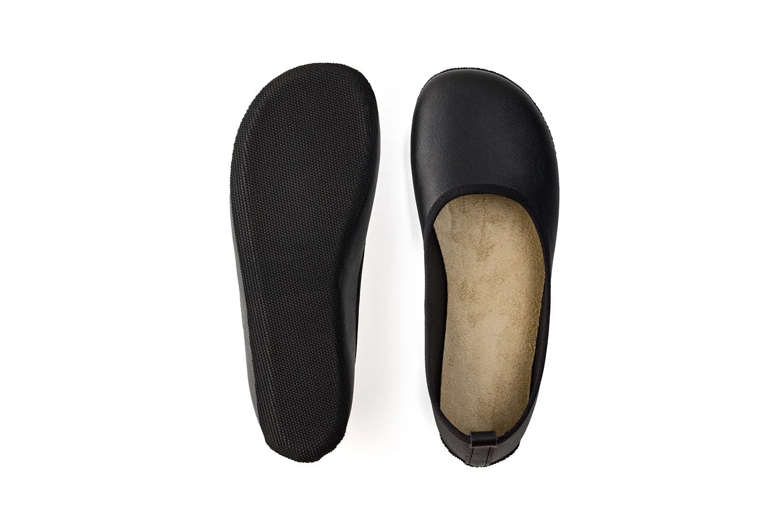 Ananda Extra-Schmale Barfuß-Ballerinas - Schwarz