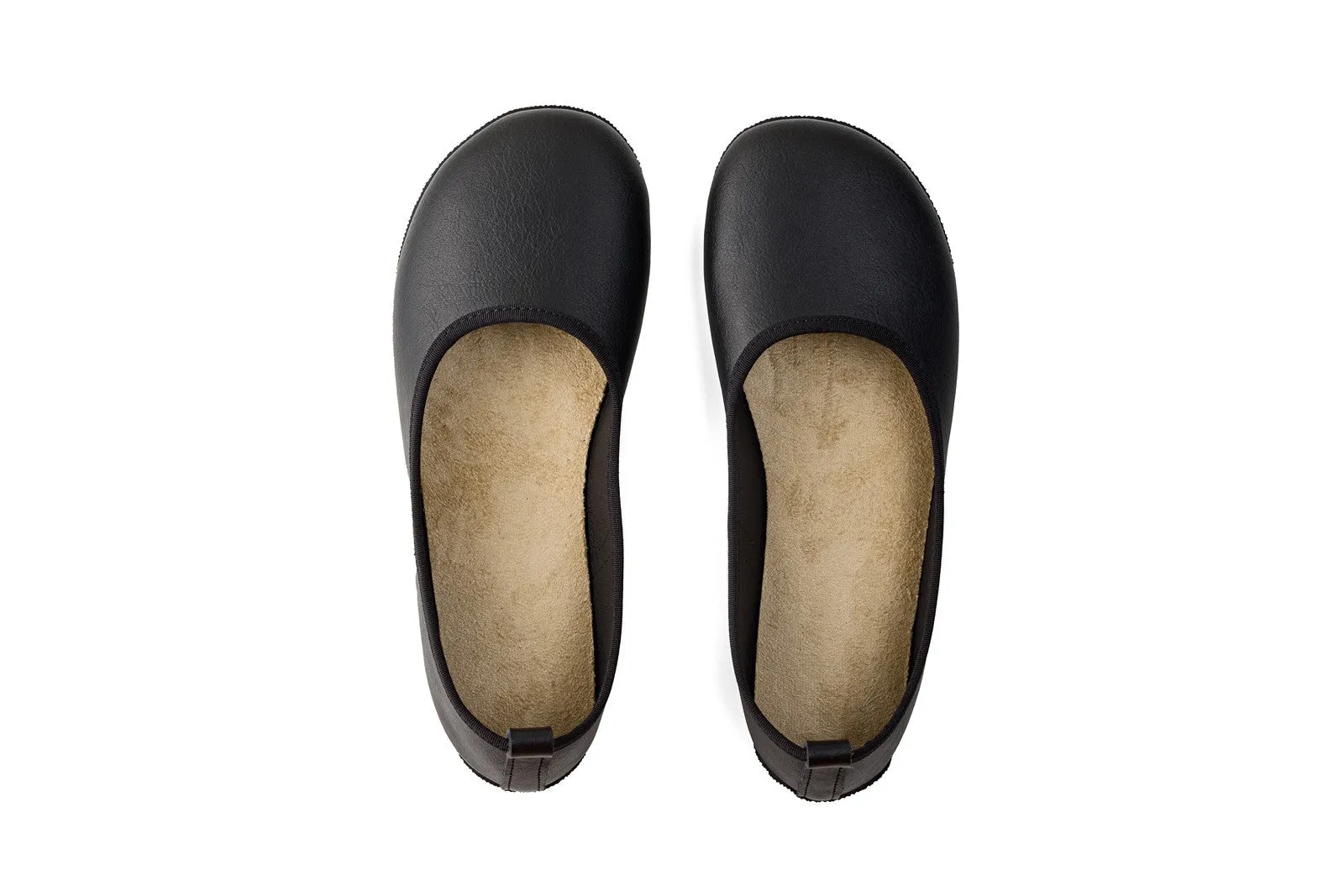 Ananda Extra-Schmale Barfuß-Ballerinas - Schwarz