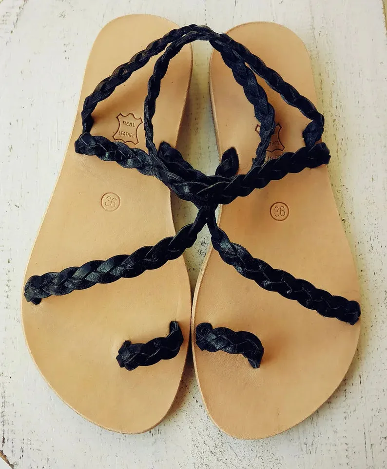 Ancient Greek Unkle Strap Sandals