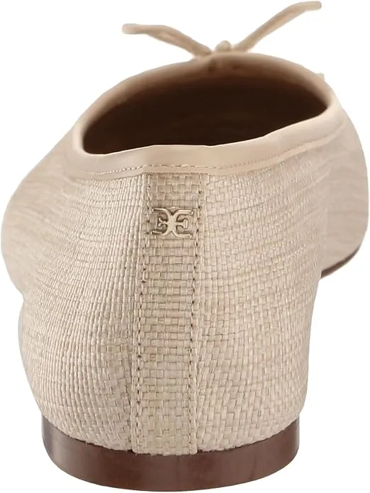 Ballet Flats Sam Edelman Slip Felicia Wide Rounded Toe Light On Robust Flexible Waterproof Natural