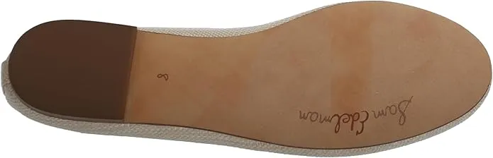 Ballet Flats Sam Edelman Slip Felicia Wide Rounded Toe Light On Robust Flexible Waterproof Natural