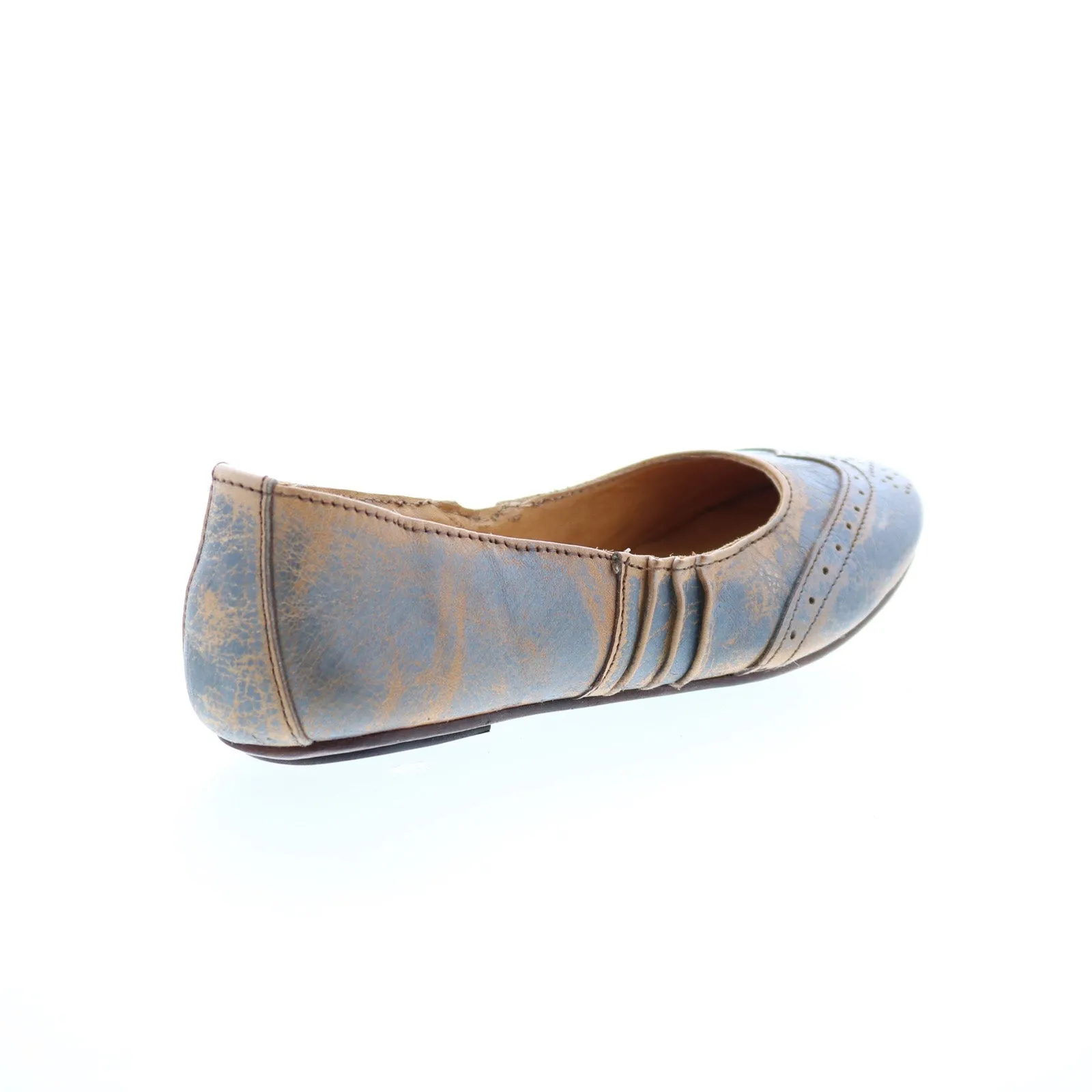 Bed Stu Tap F301602 Womens Gray Leather Slip On Ballet Flats Shoes