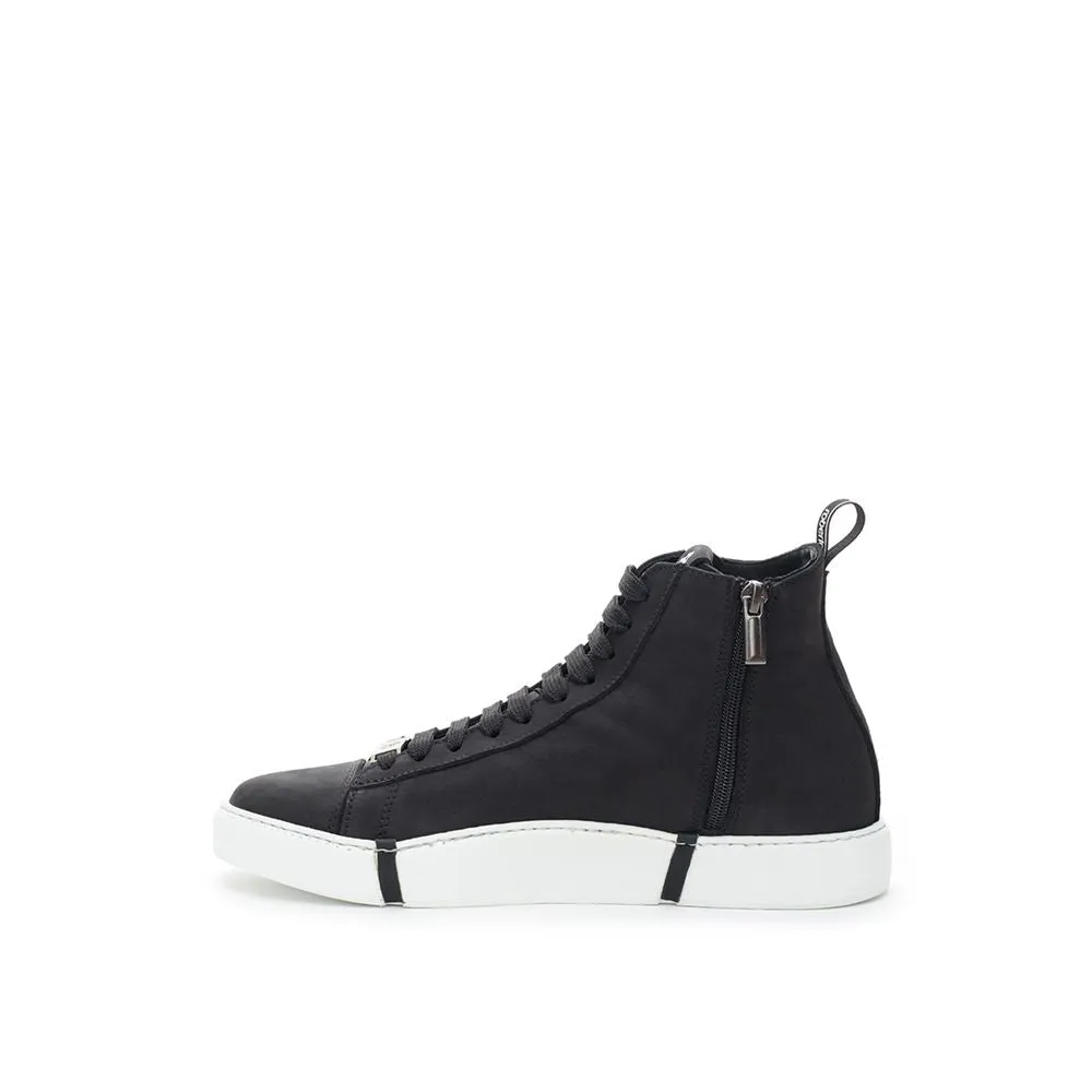 Black Suede Leather Sneaker