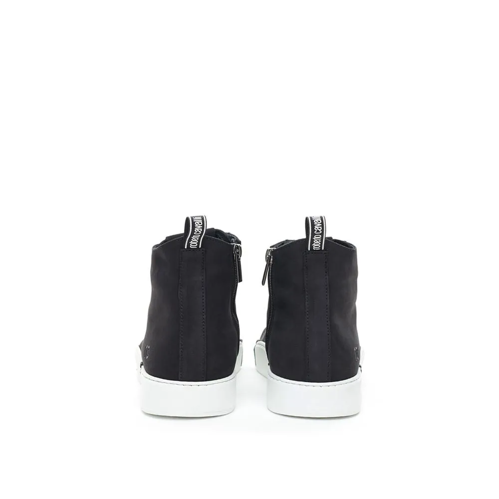 Black Suede Leather Sneaker