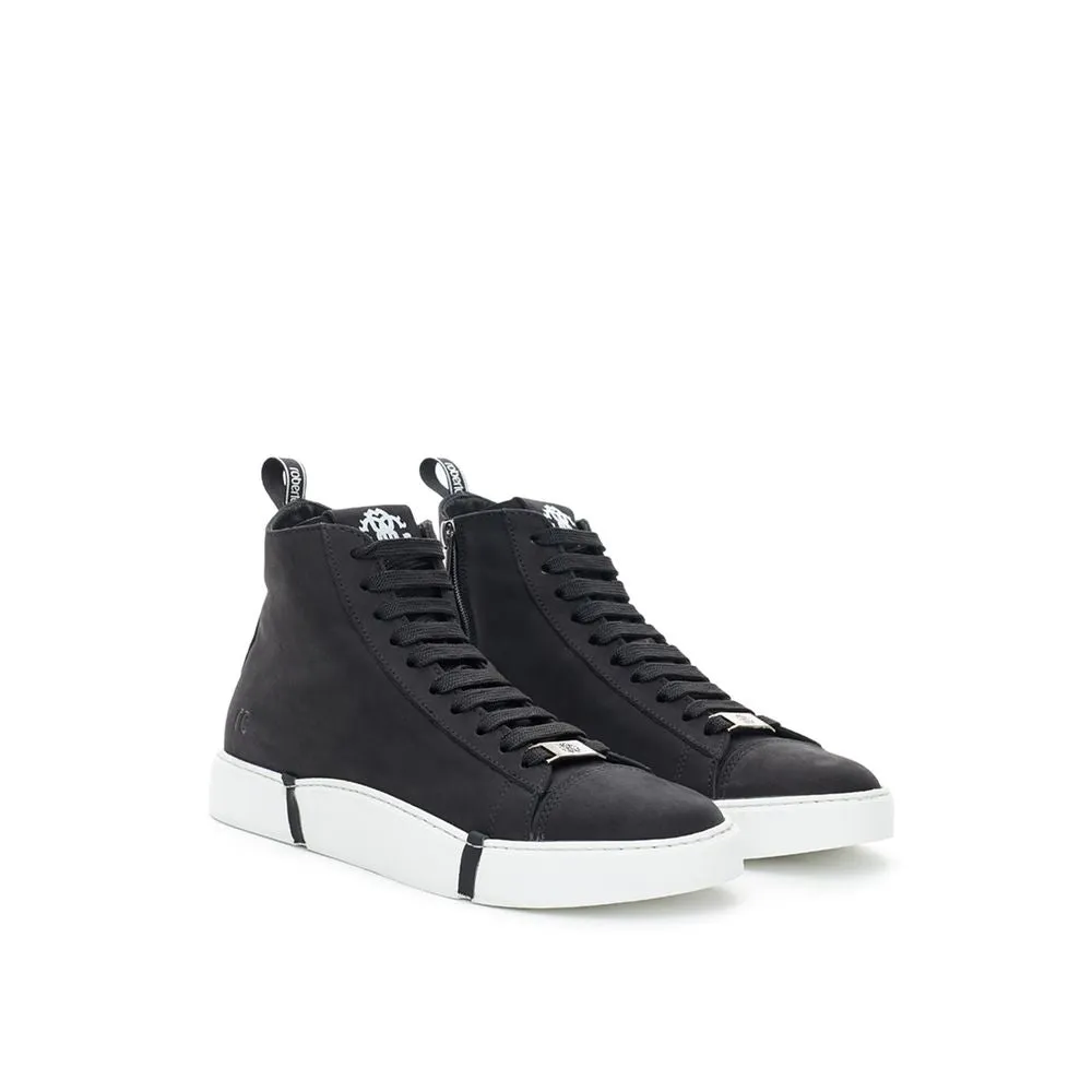 Black Suede Leather Sneaker