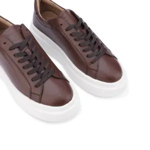 BlancPeak | Plain Brown Sneakers