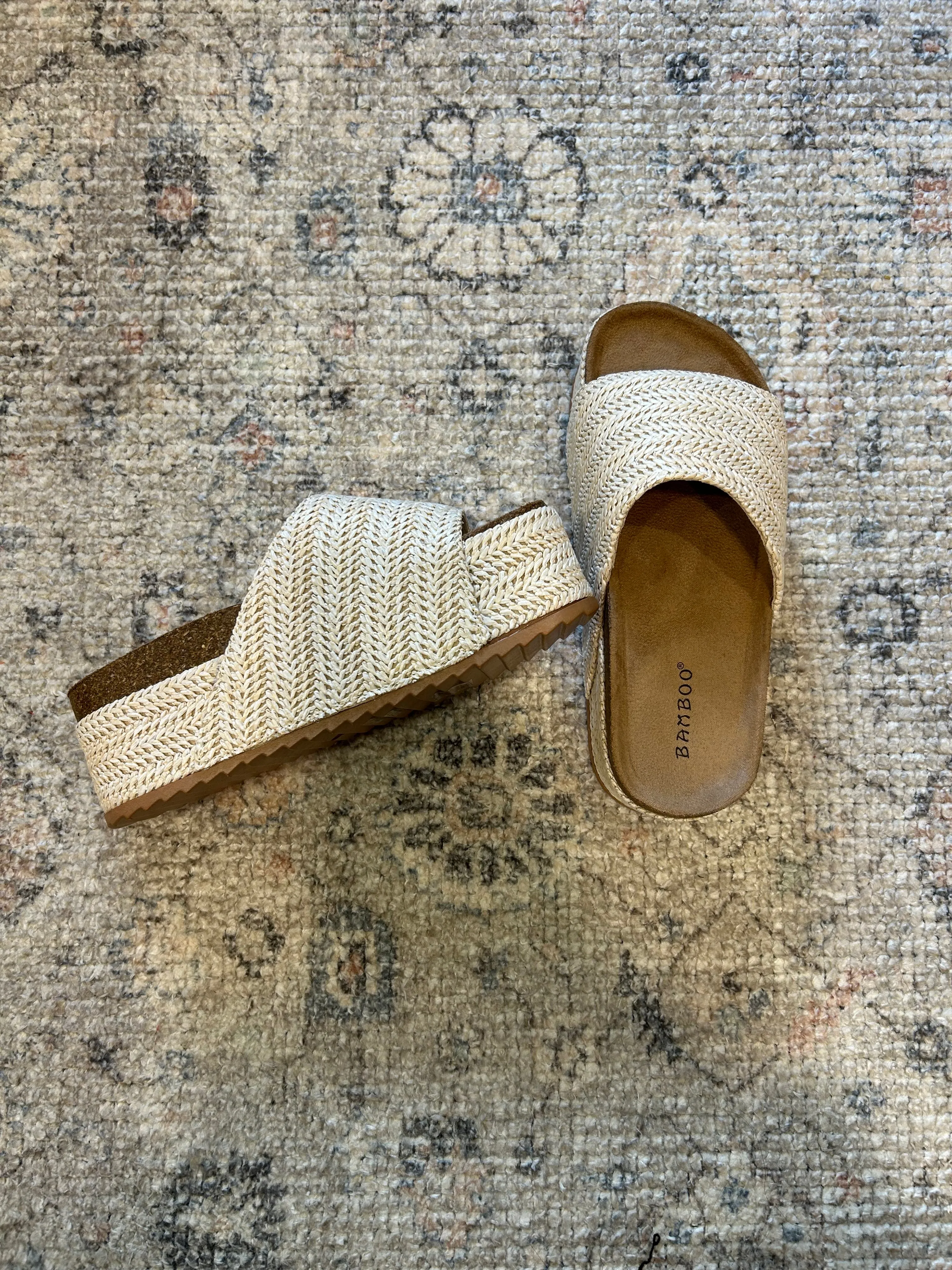 Breezy Natural Platform Sandals