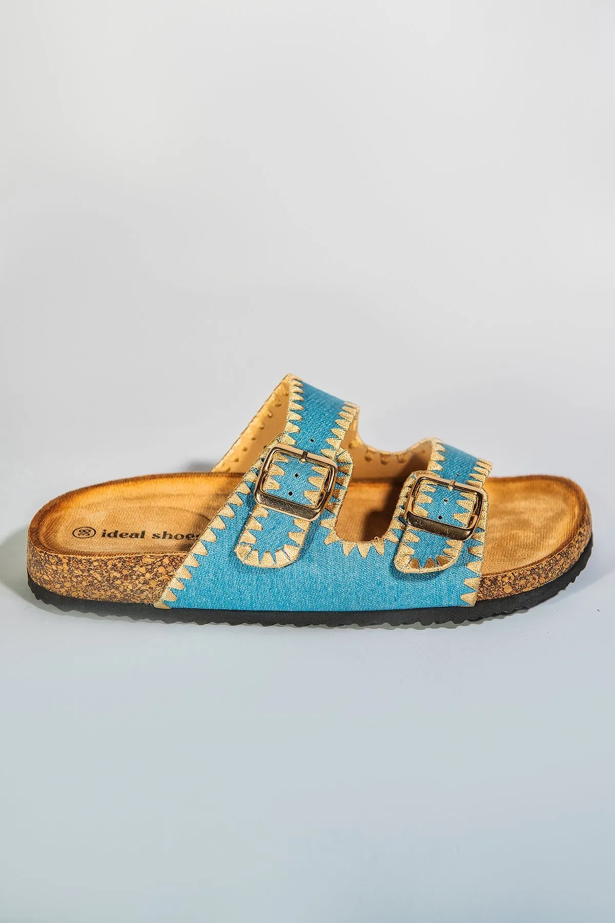 Breezy Old School Slipper - Light Blue