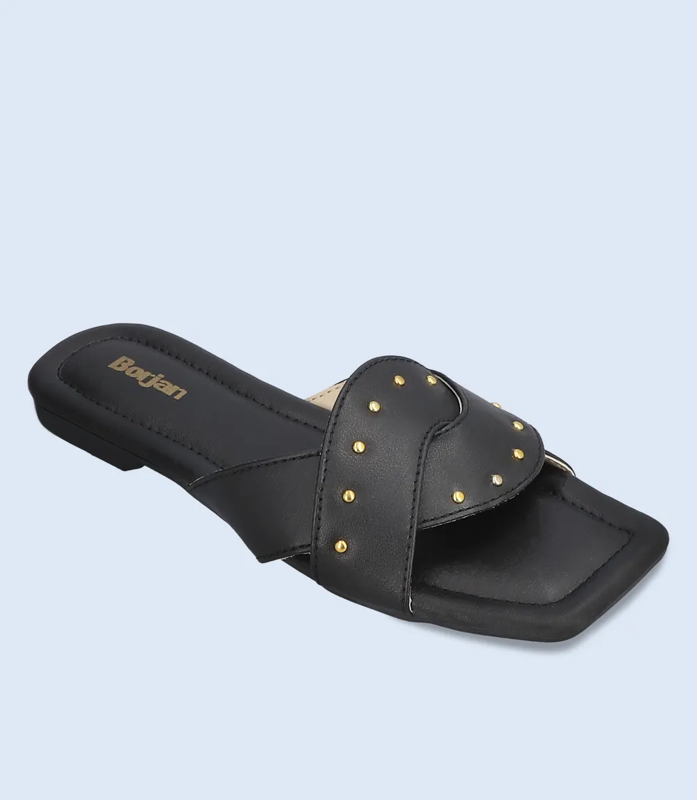 BW10036-BLACK-Women Slipper