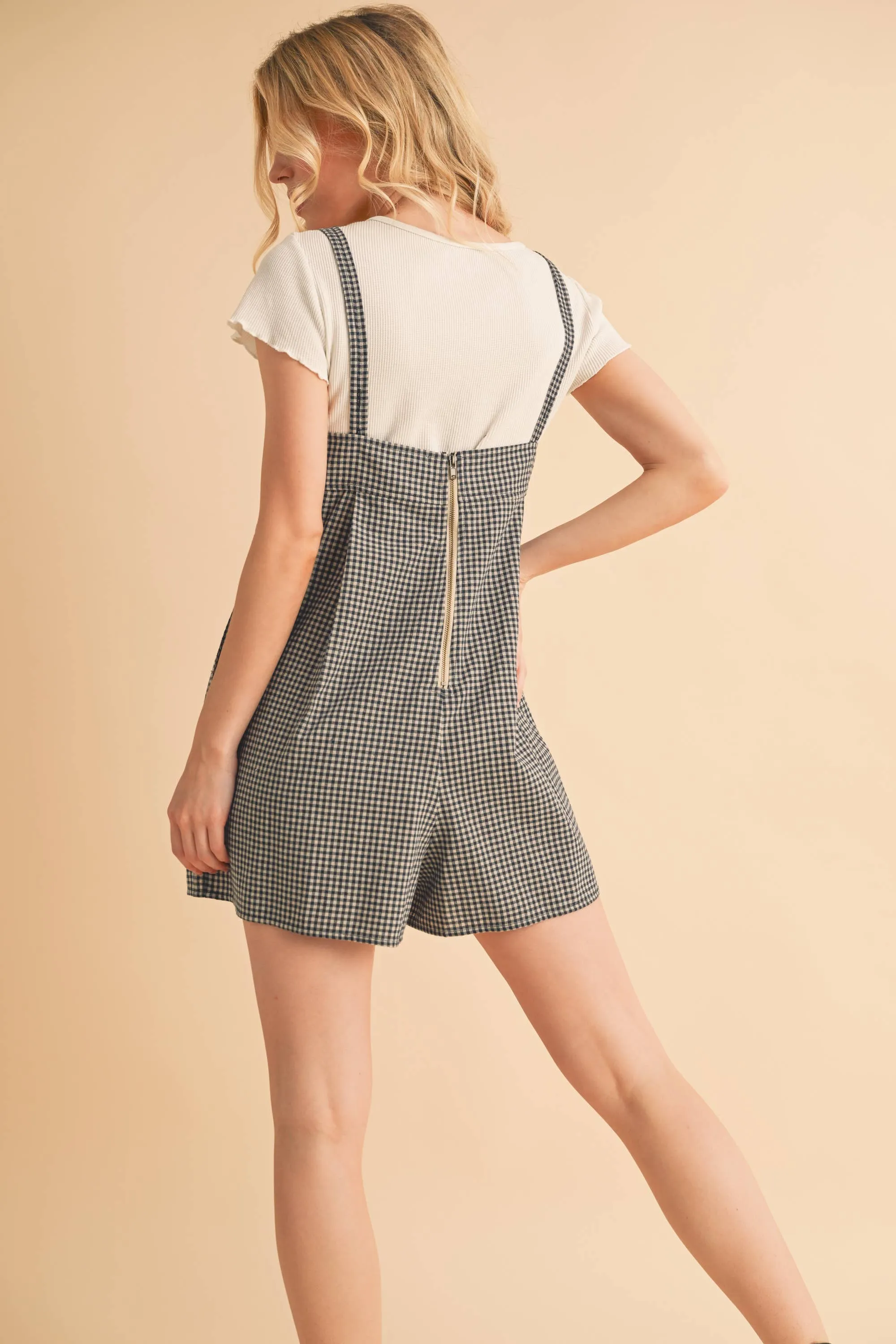 Carie Gingham Romper