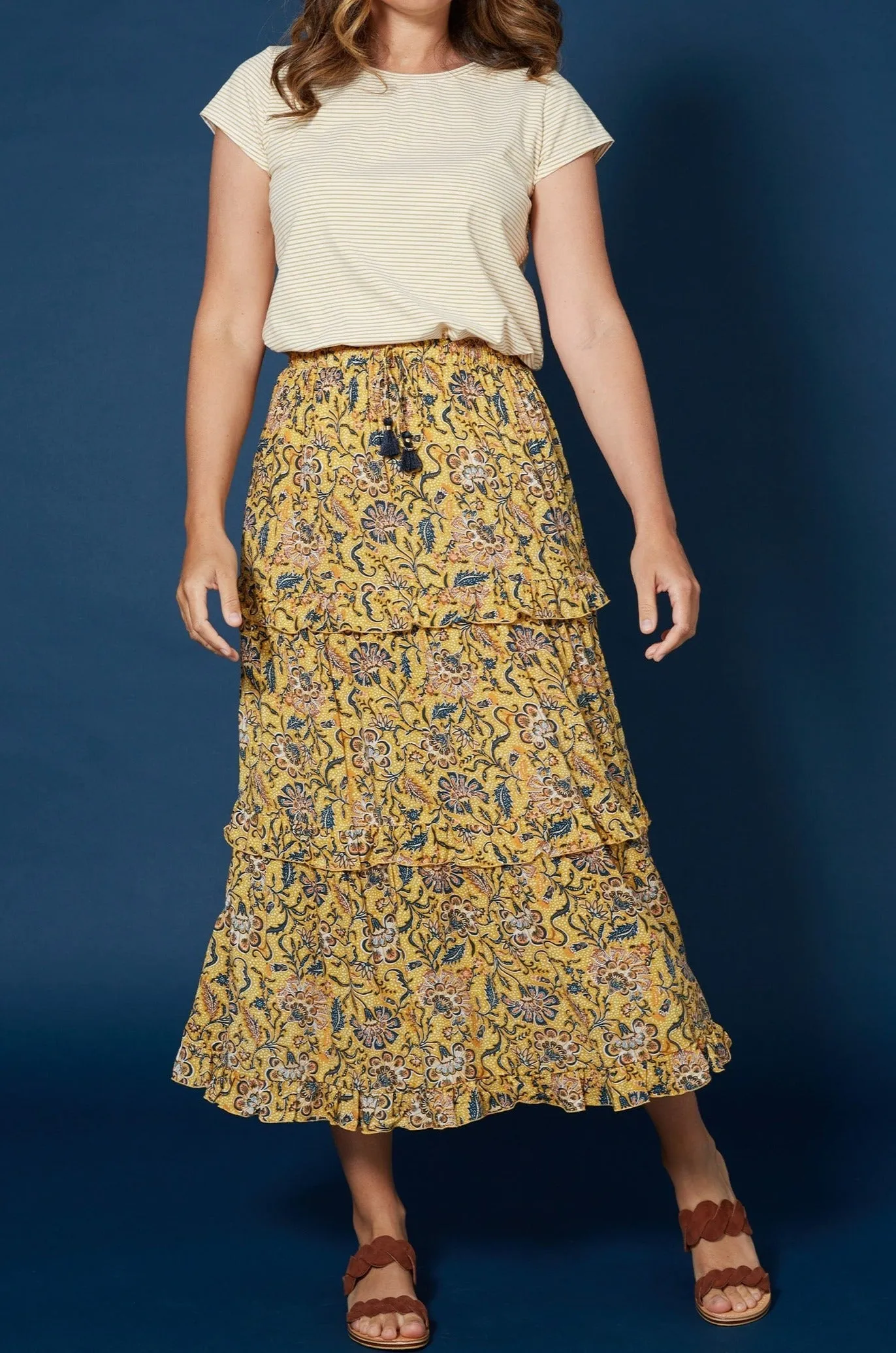 Cascara Frill Skirt - Batik