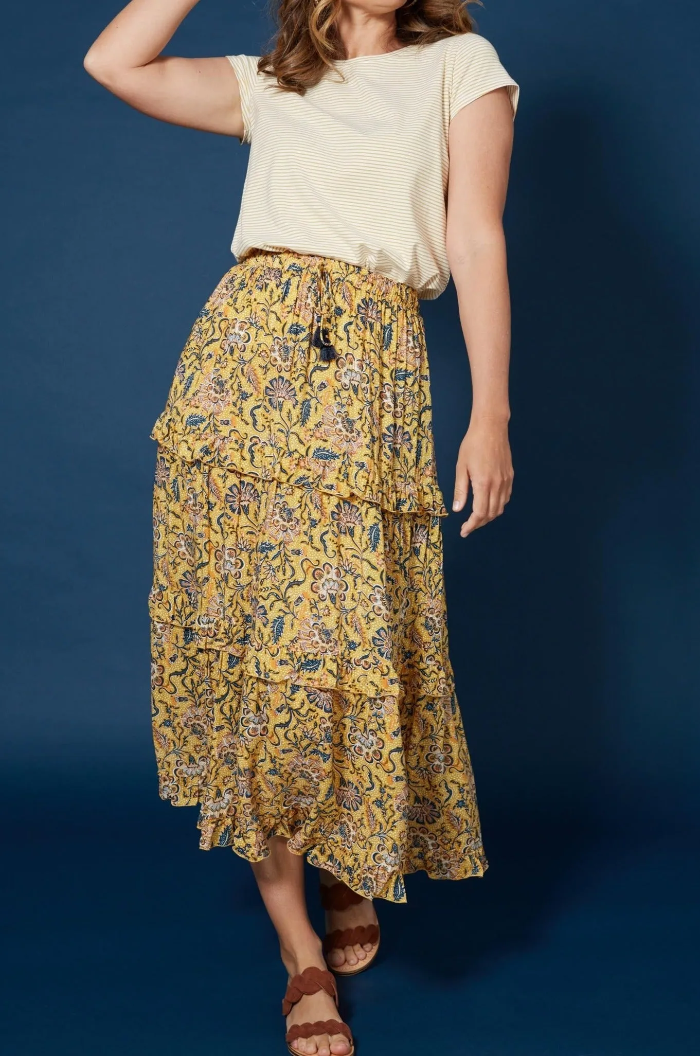 Cascara Frill Skirt - Batik