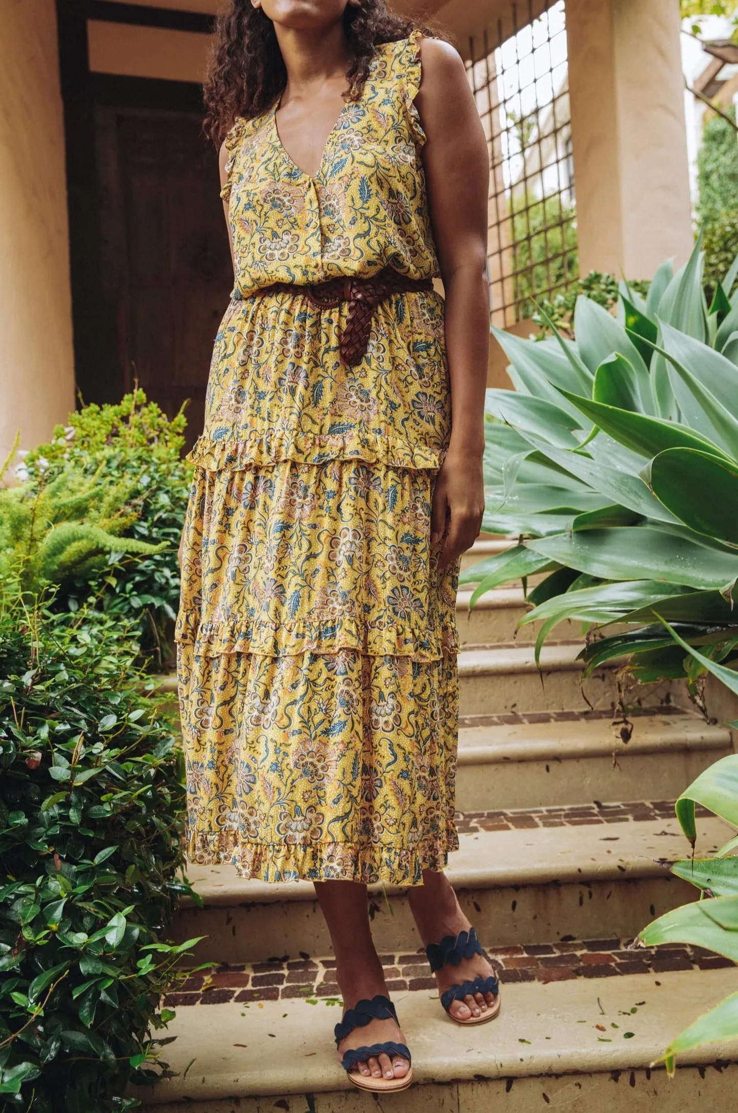 Cascara Frill Skirt - Batik