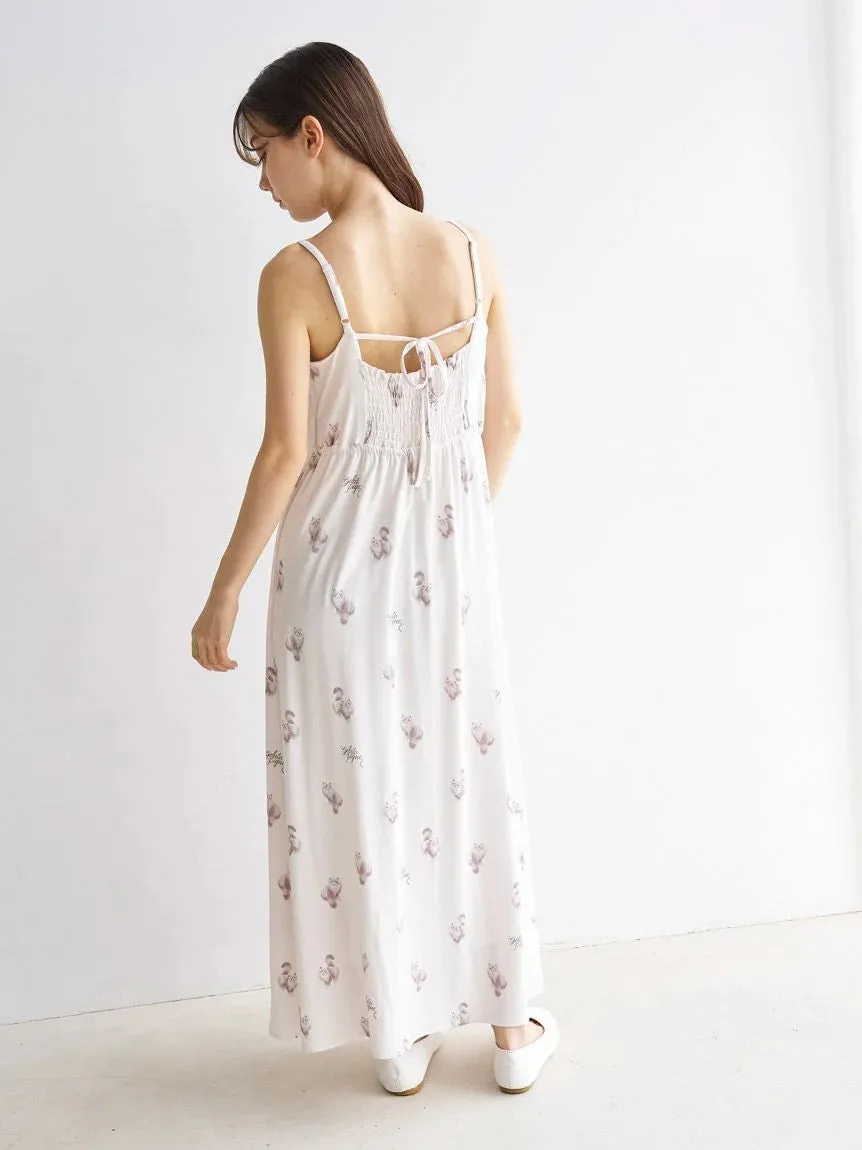 CAT Motif Camisole Lounge Maxi Dress