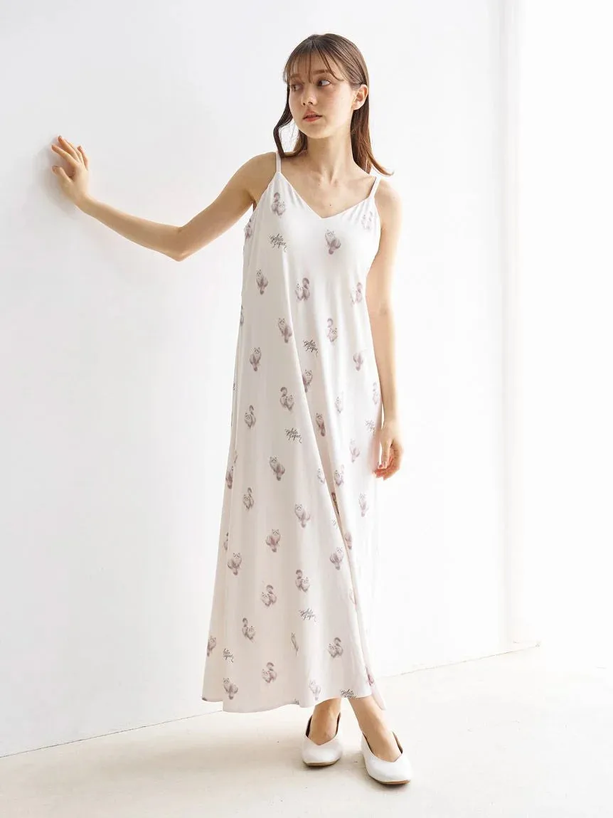 CAT Motif Camisole Lounge Maxi Dress