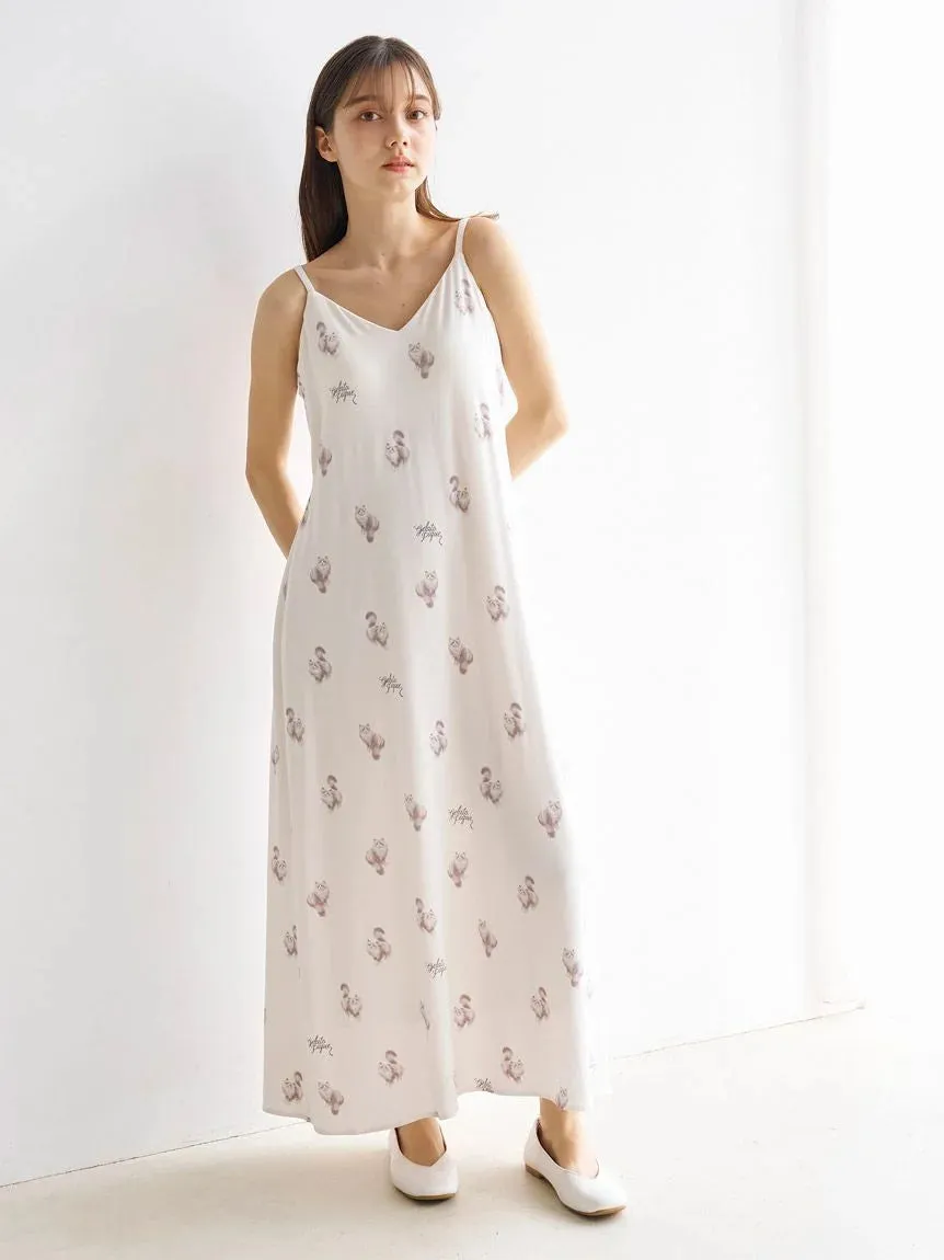 CAT Motif Camisole Lounge Maxi Dress
