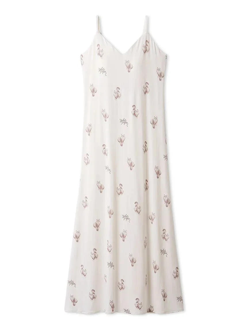 CAT Motif Camisole Lounge Maxi Dress