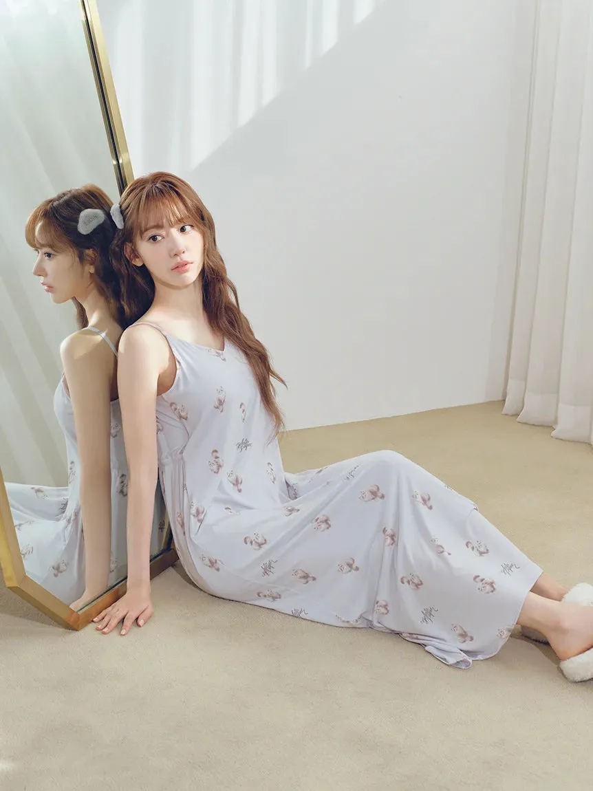 CAT Motif Camisole Lounge Maxi Dress