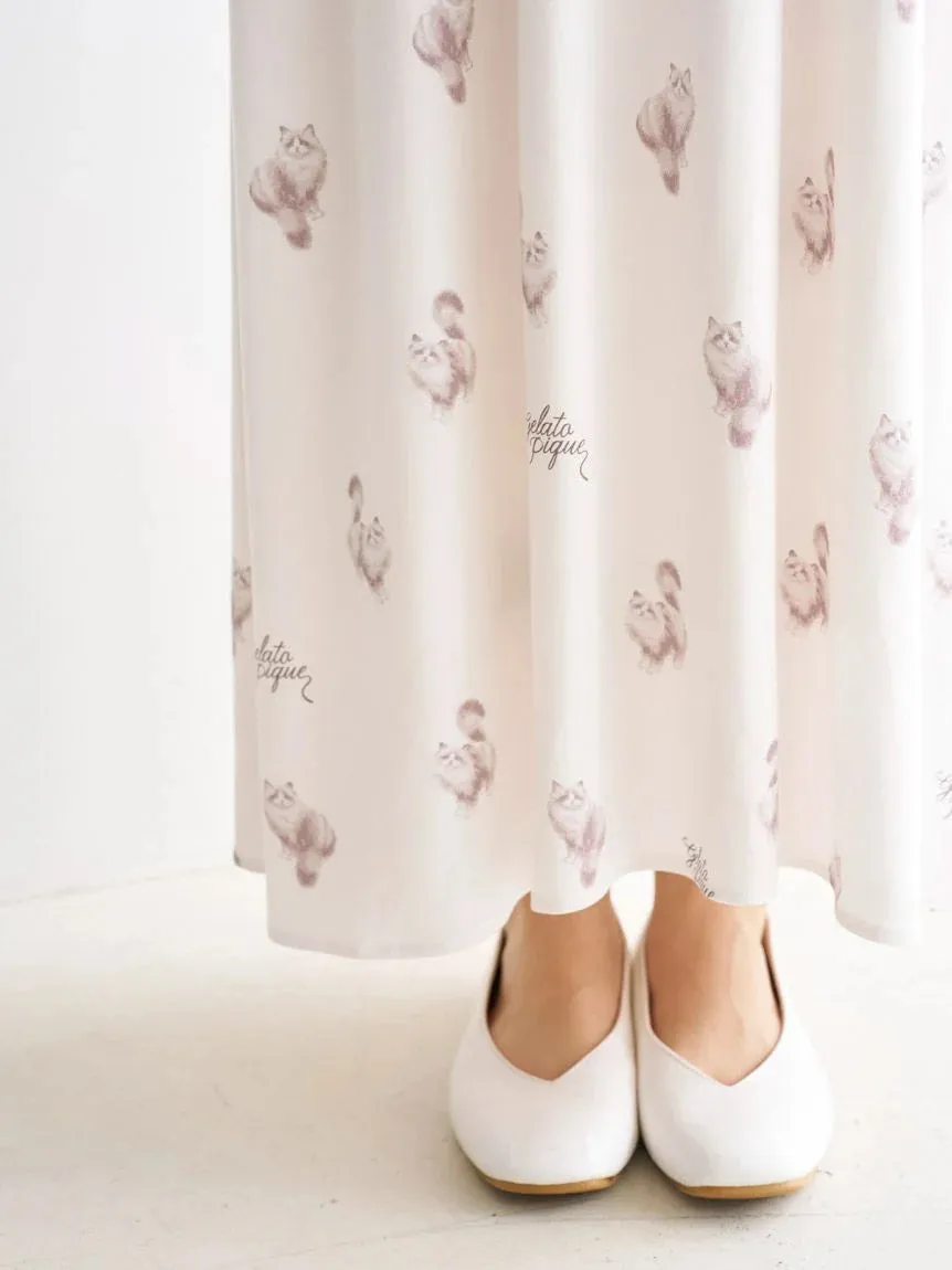 CAT Motif Camisole Lounge Maxi Dress