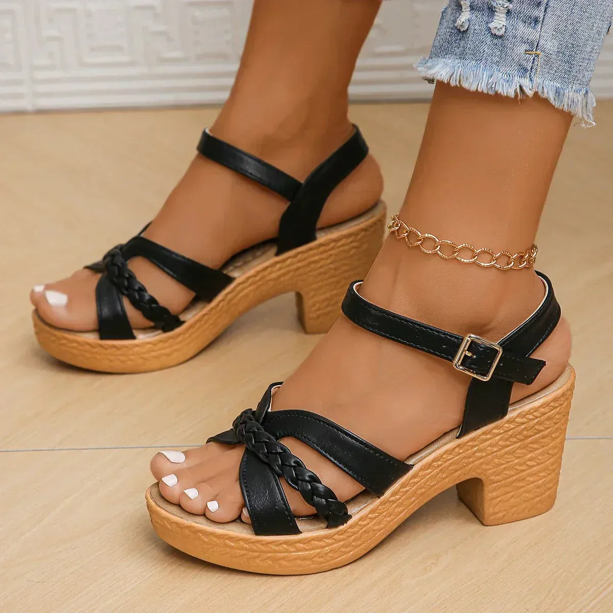 Celia | Orthopedic Mid Heel Platform Sandals