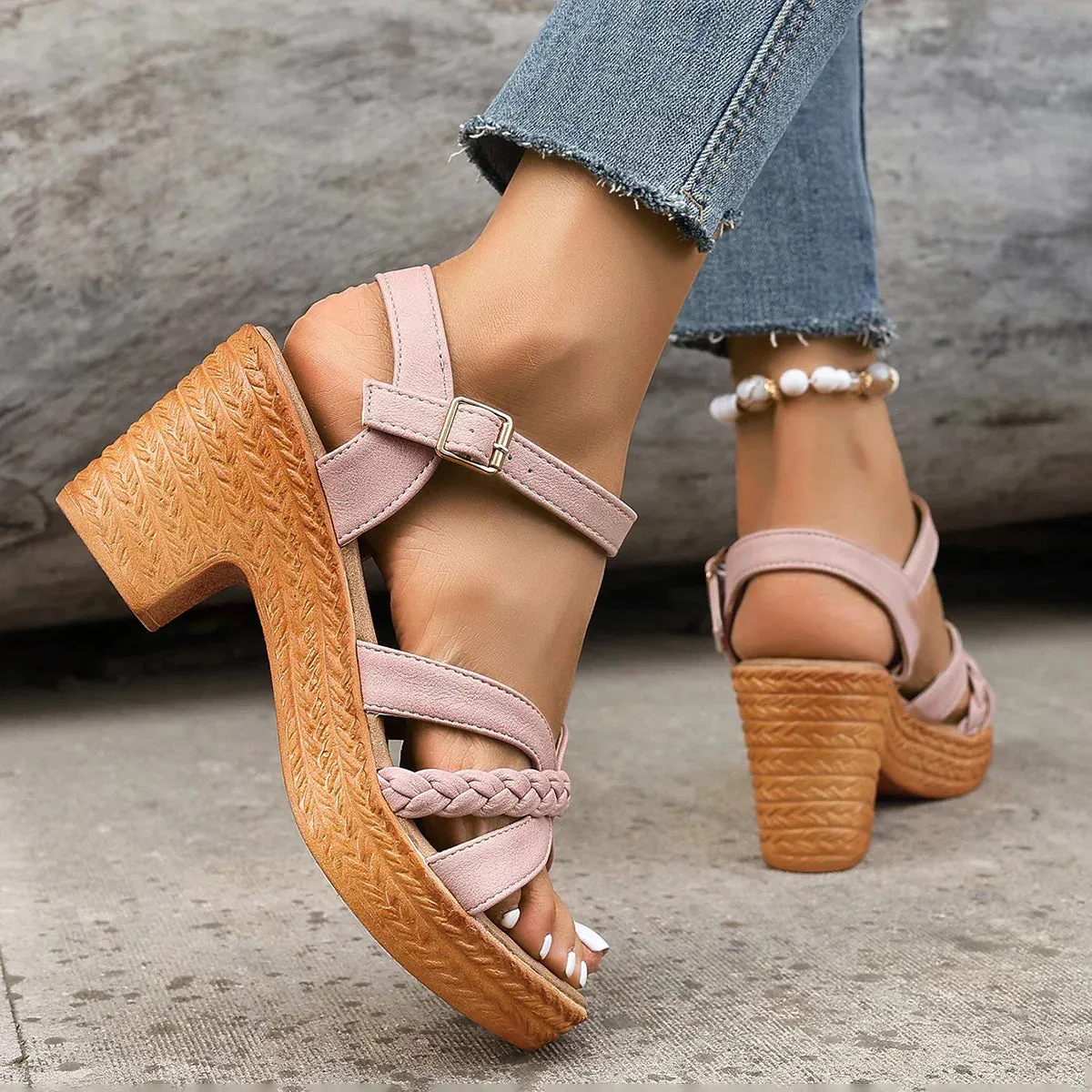 Celia | Orthopedic Mid Heel Platform Sandals