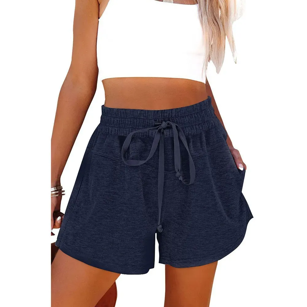 ChillWave High-Waist Drawstring Lounge Shorts