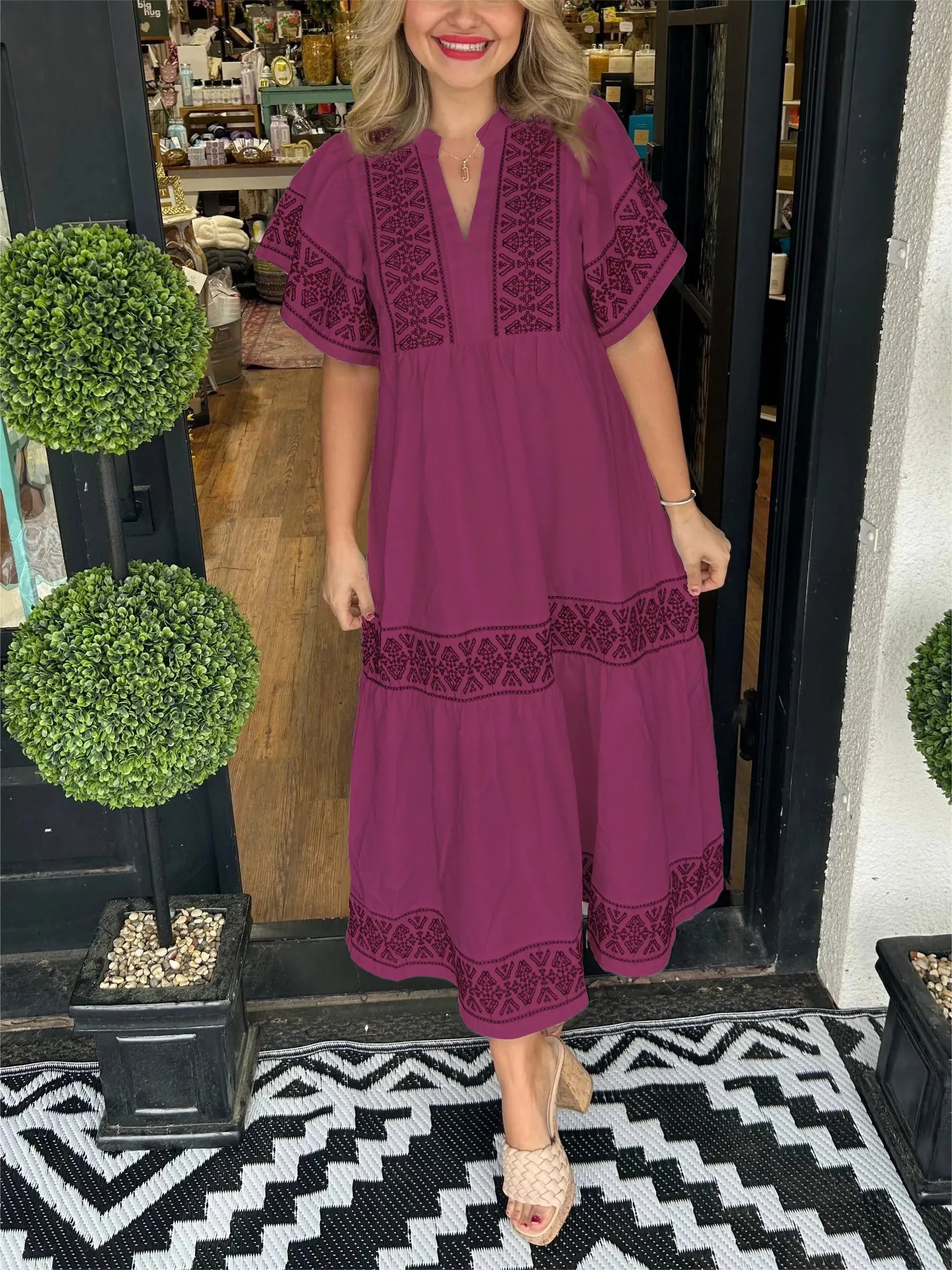 Christine Boho Maxi Dress