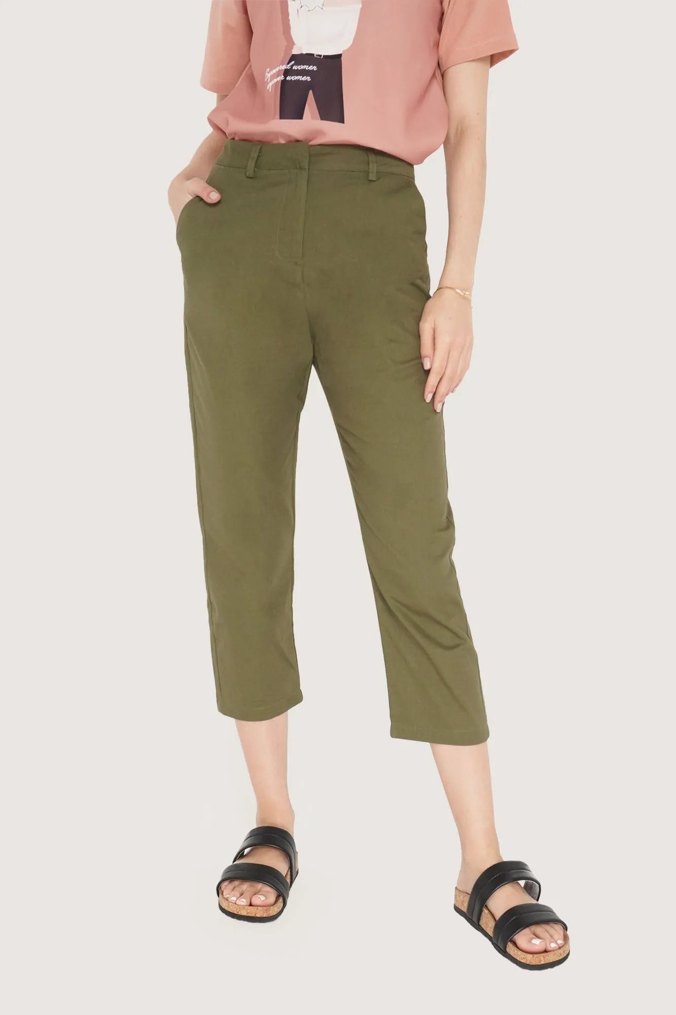 Closet Staples Cropped Ankle Length Trousers