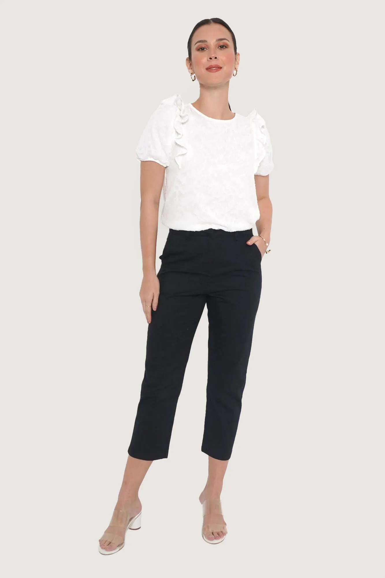 Closet Staples Cropped Ankle Length Trousers