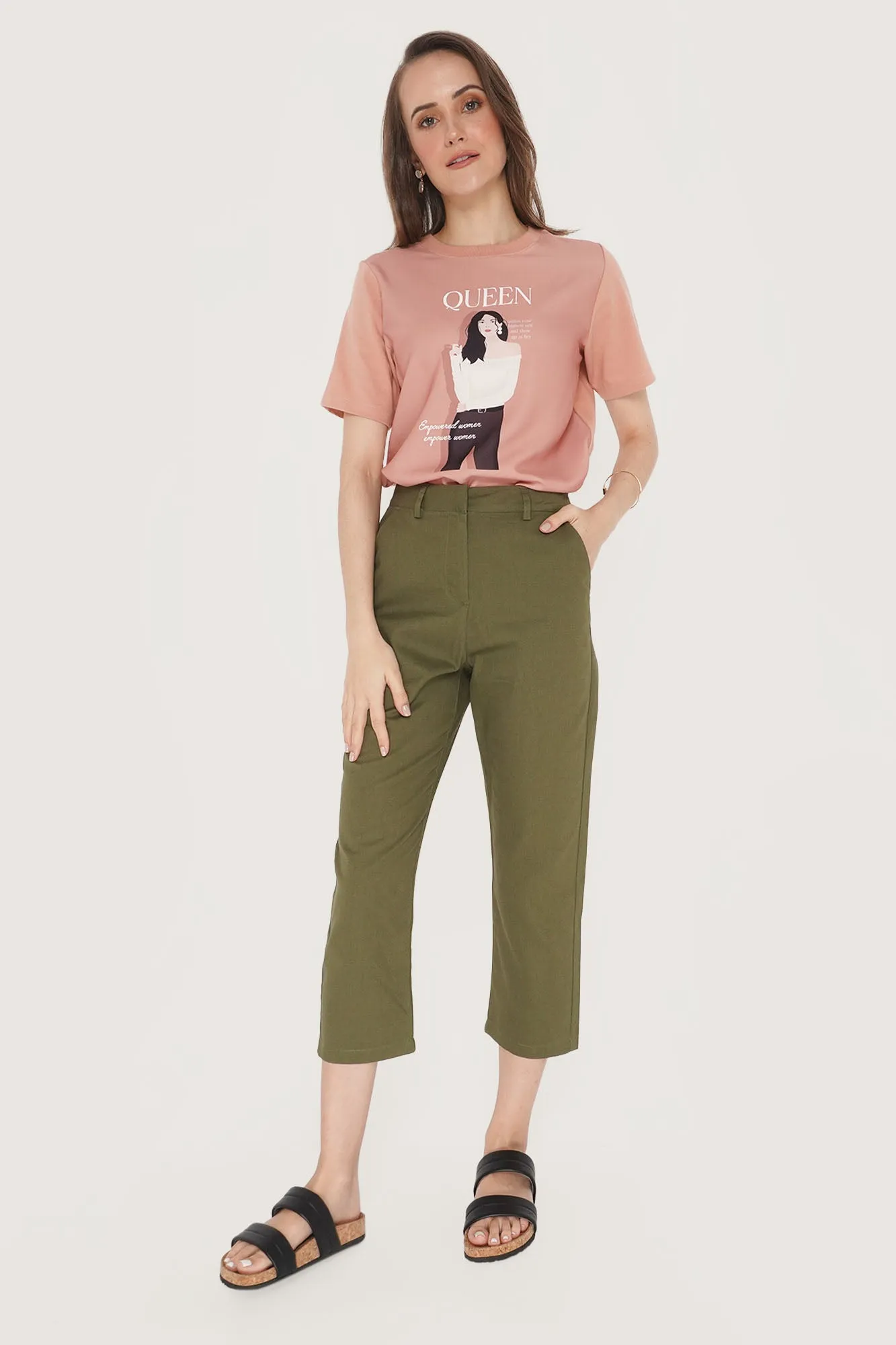 Closet Staples Cropped Ankle Length Trousers