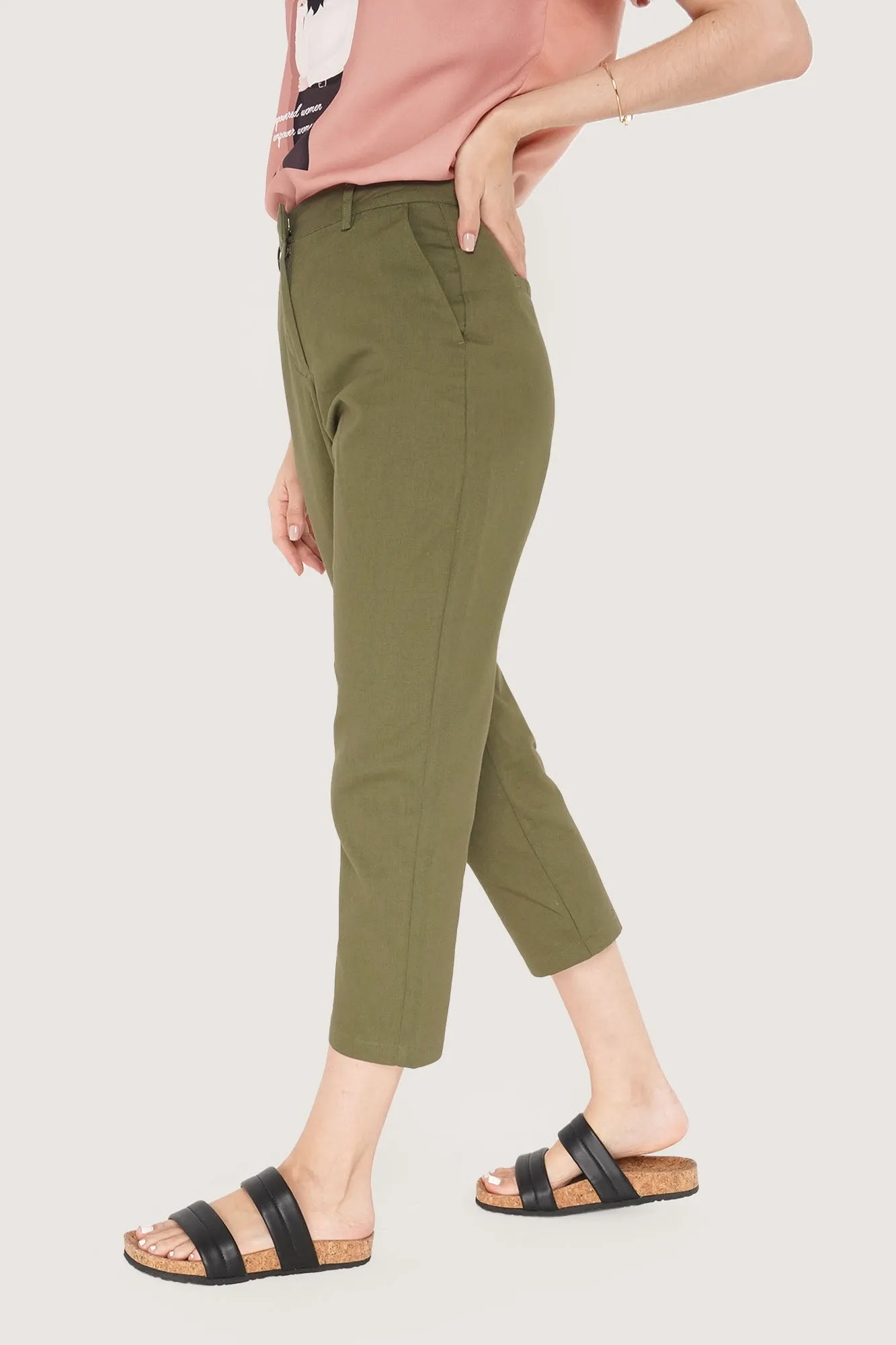 Closet Staples Cropped Ankle Length Trousers