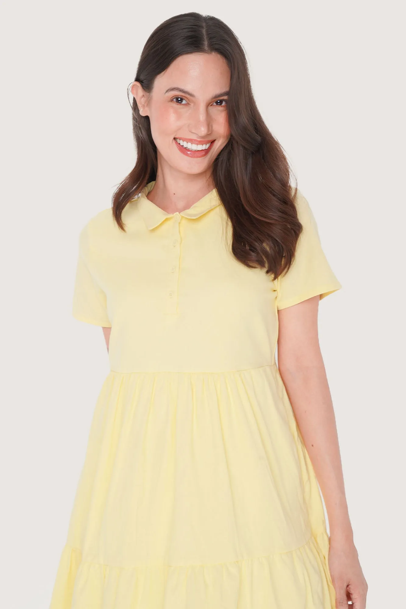 Collared Tiered Dress