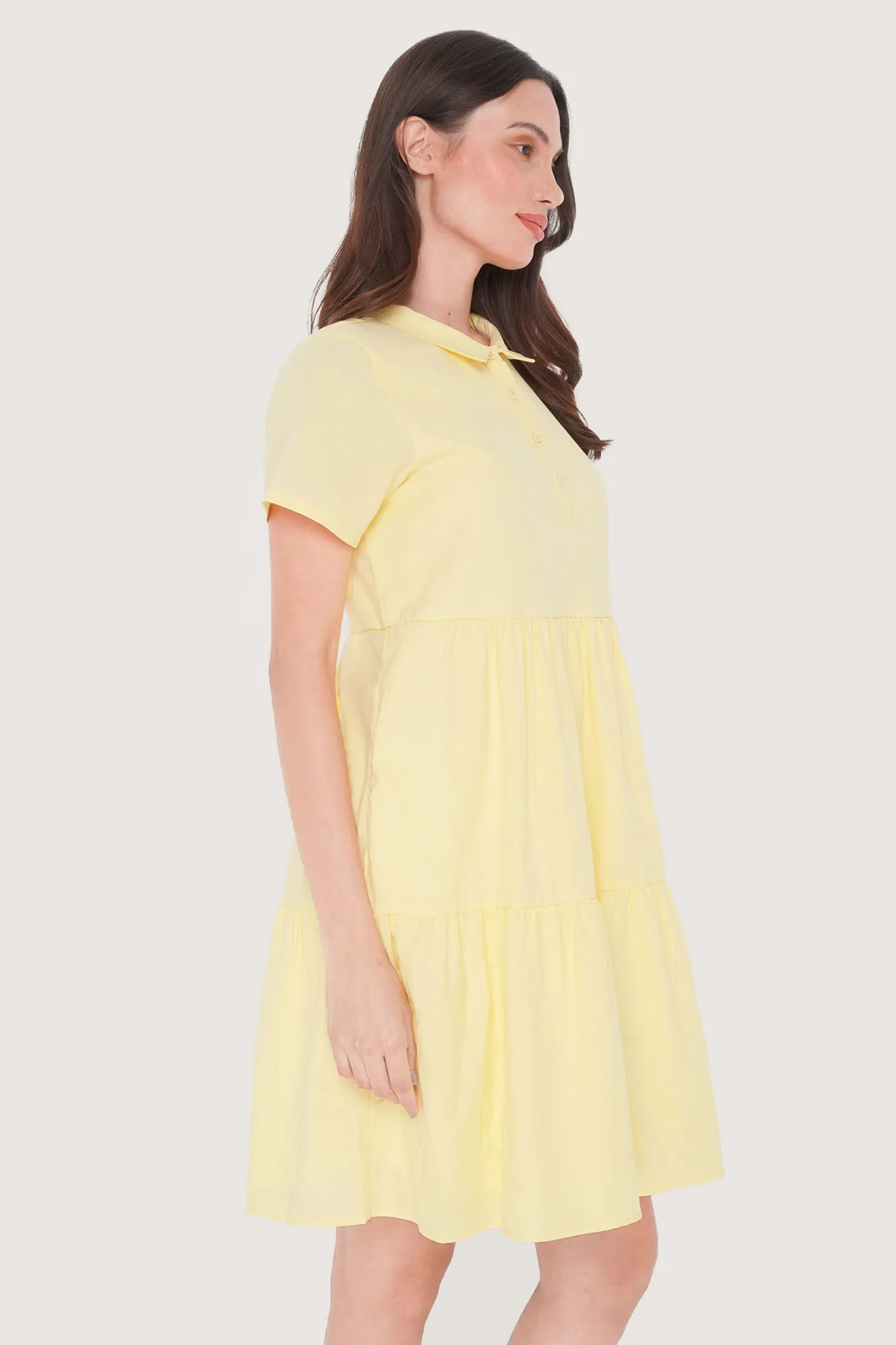 Collared Tiered Dress