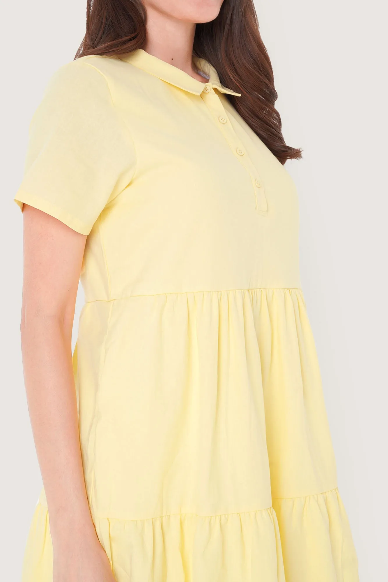 Collared Tiered Dress