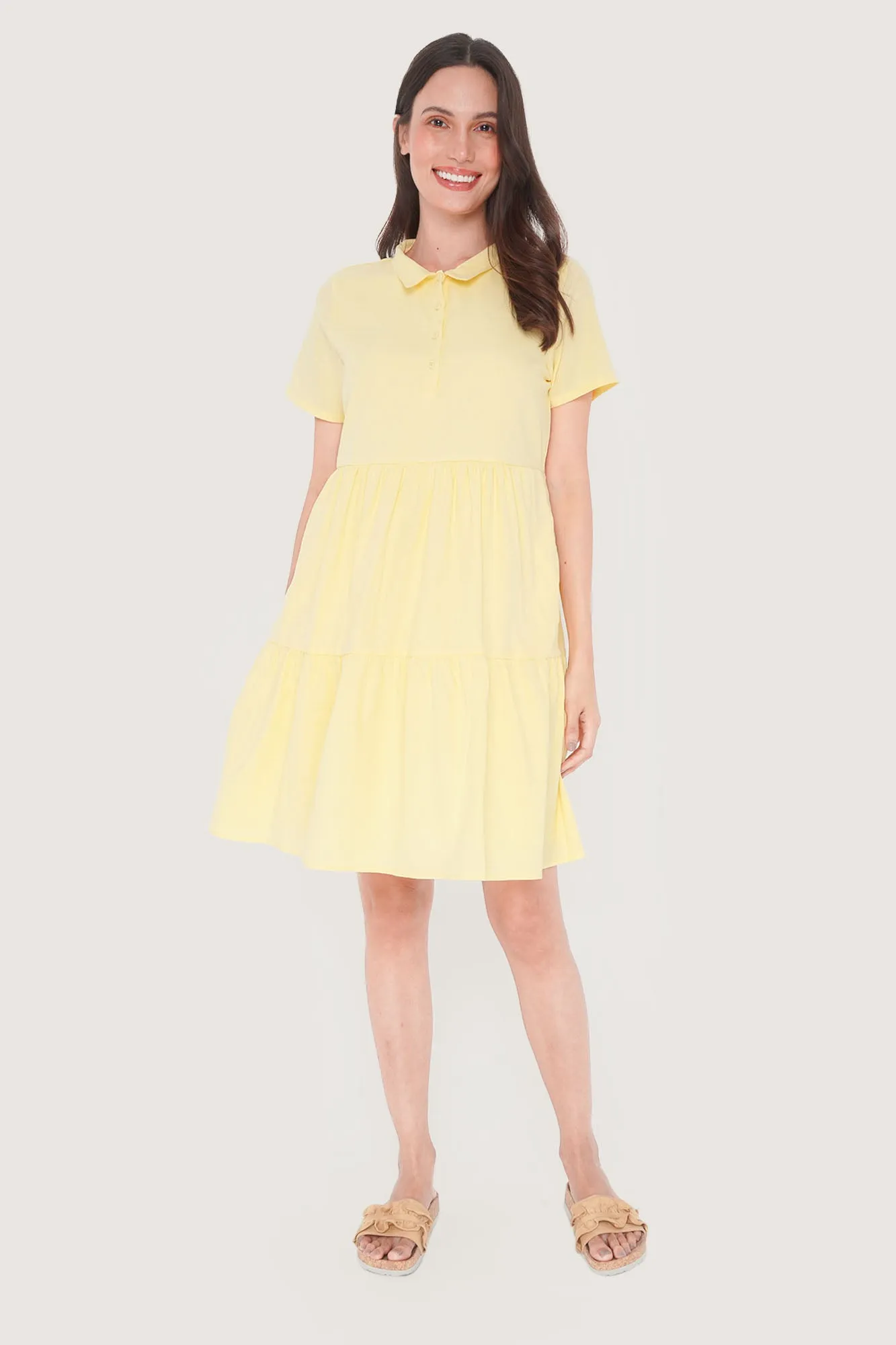 Collared Tiered Dress