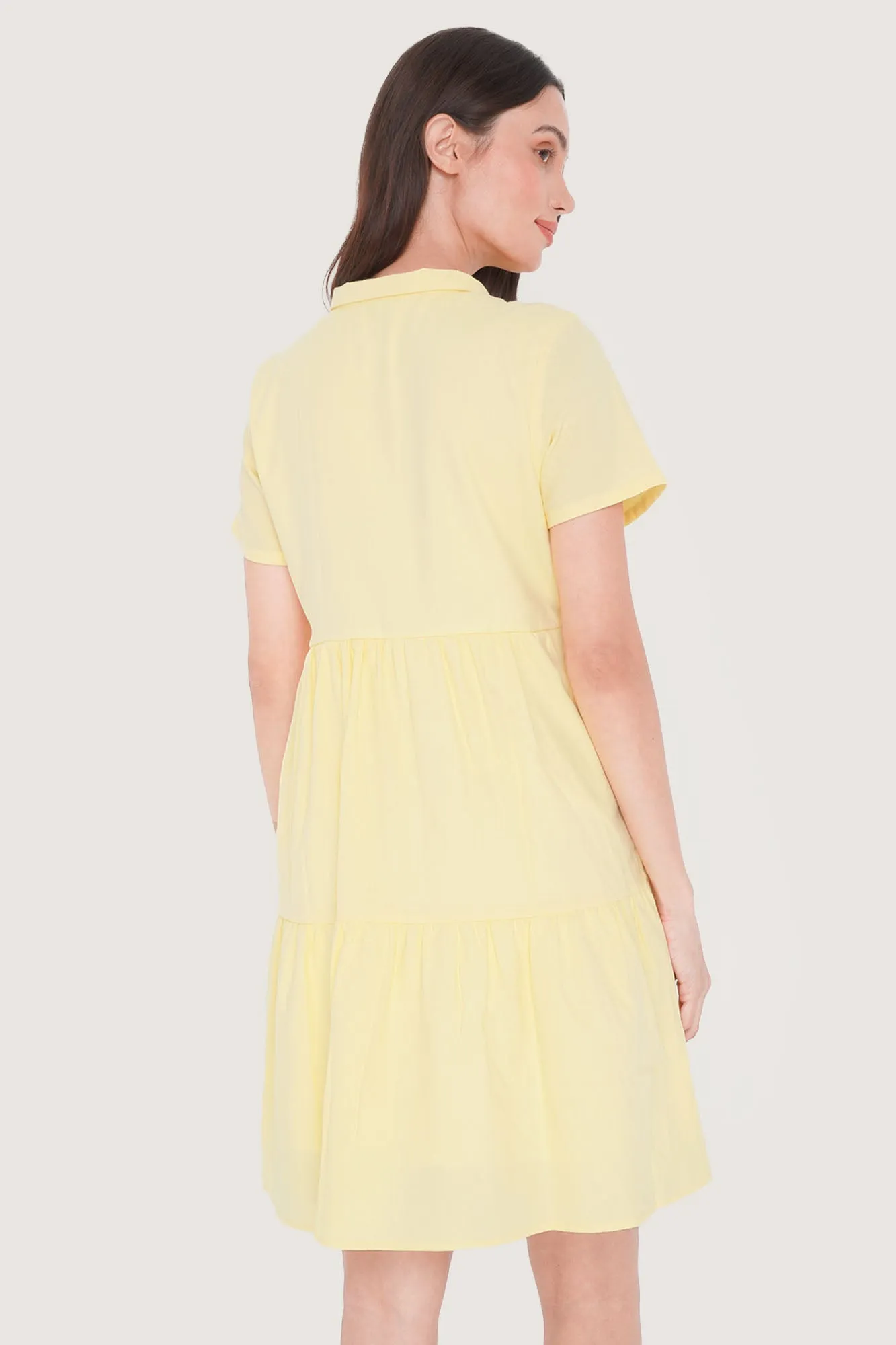 Collared Tiered Dress