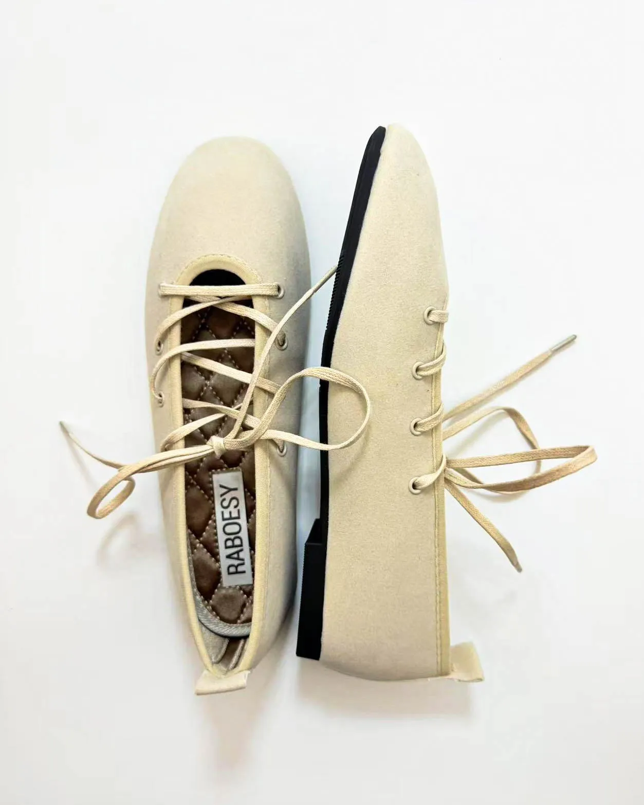 Cross Tied Ballet Flats
