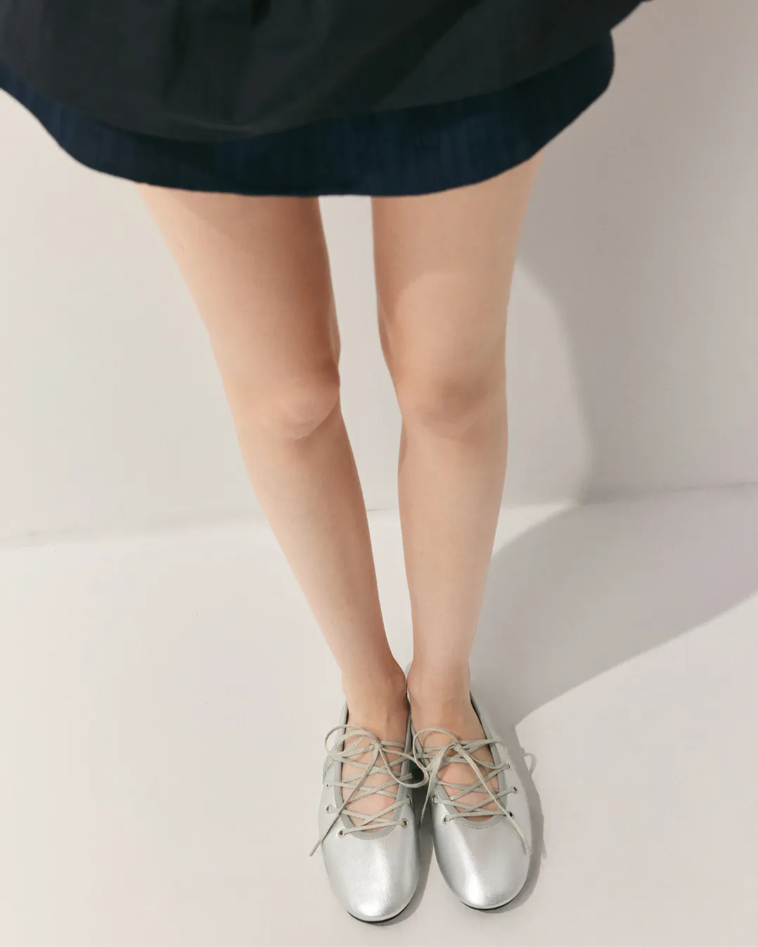 Cross Tied Ballet Flats