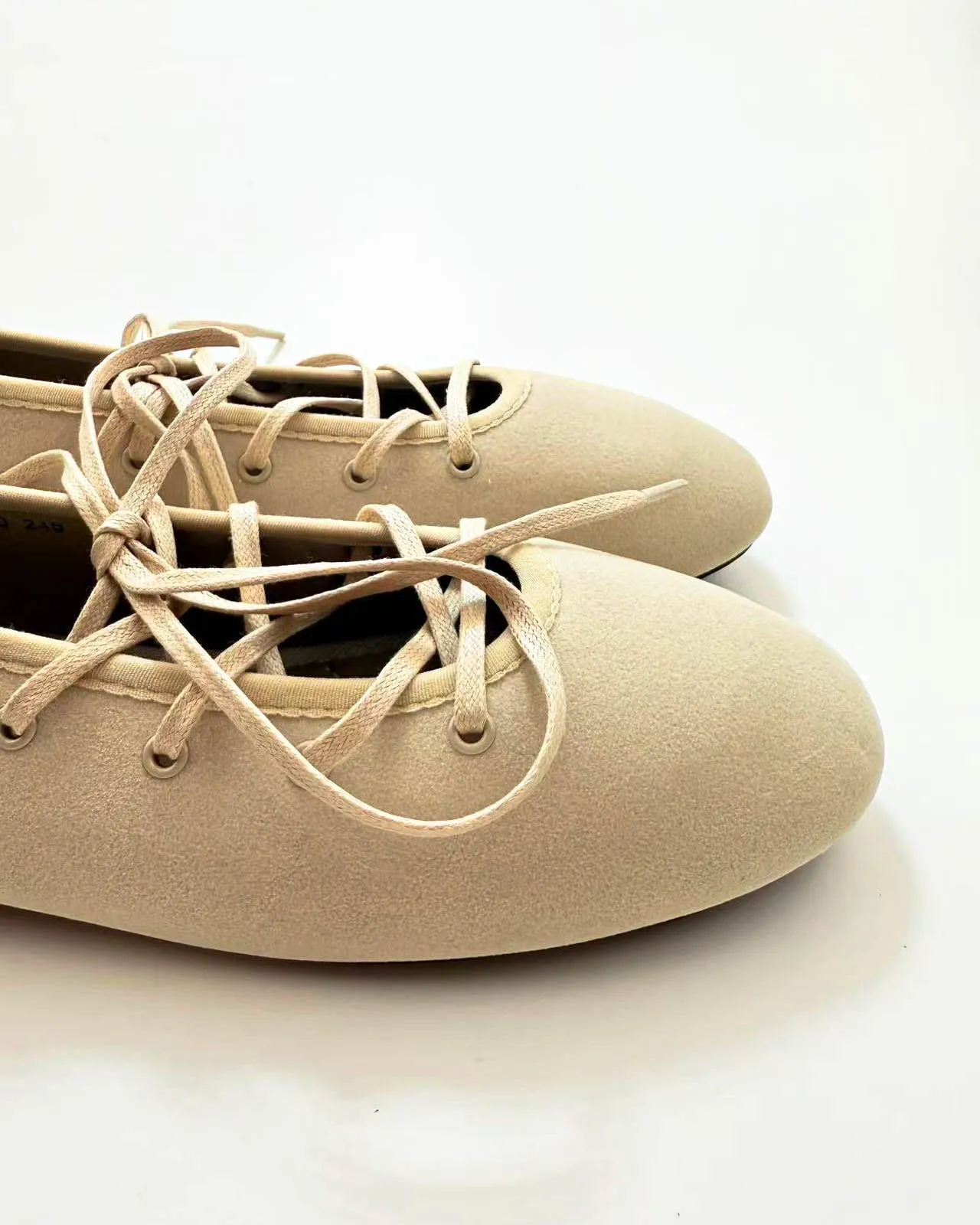 Cross Tied Ballet Flats