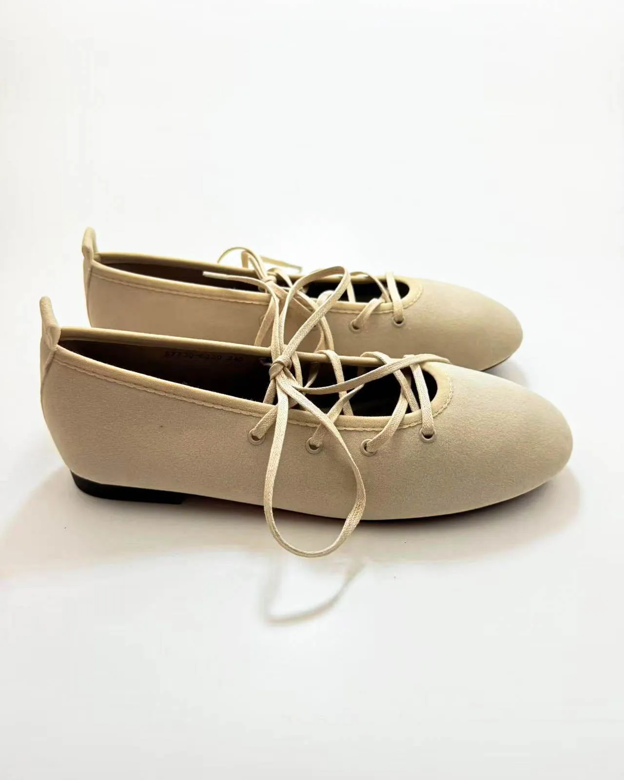 Cross Tied Ballet Flats